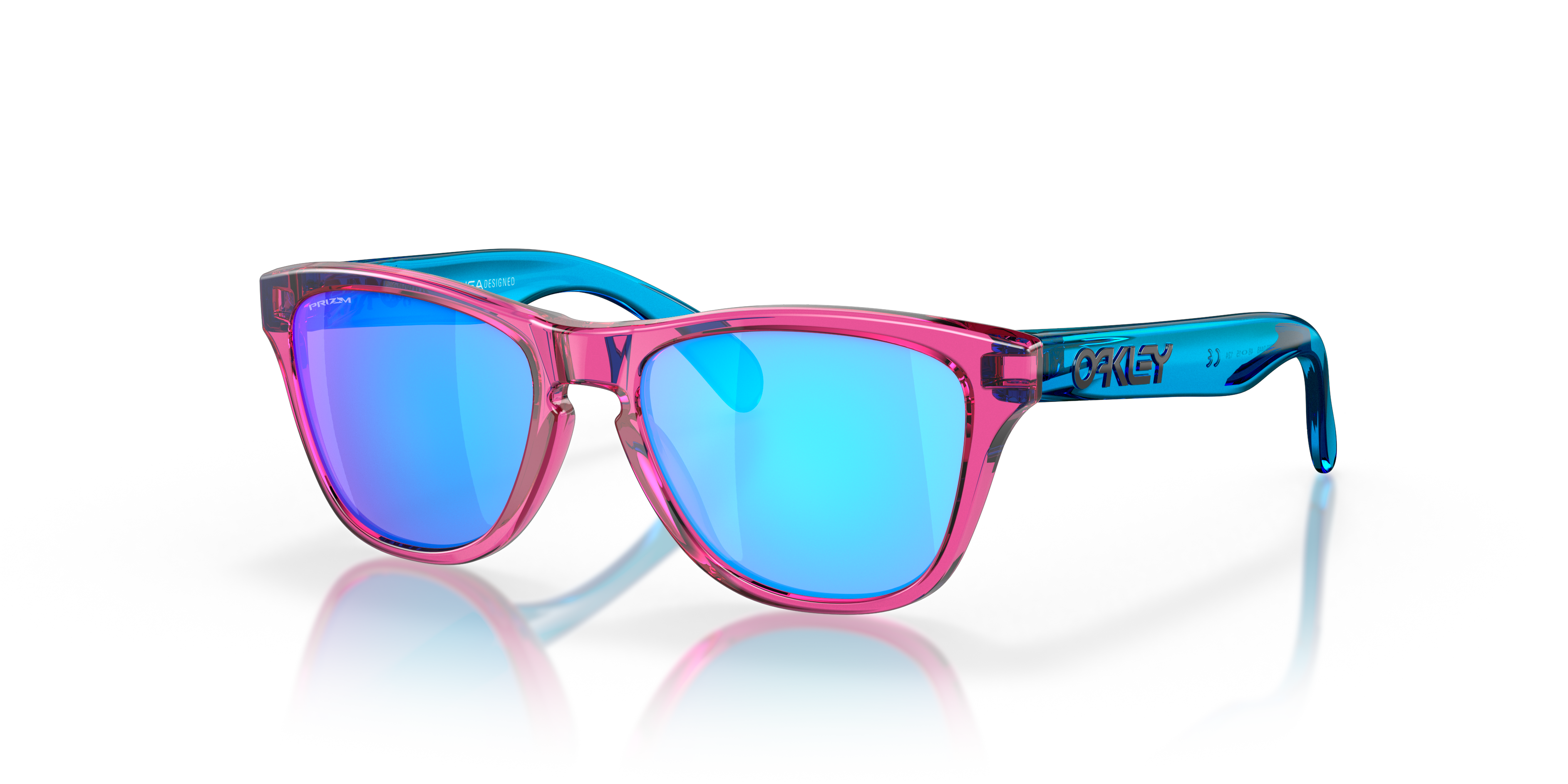 Oakley OJ9009 Frogskins XXS Youth Square Prizm Sunglasses - Acid Pink Frame
