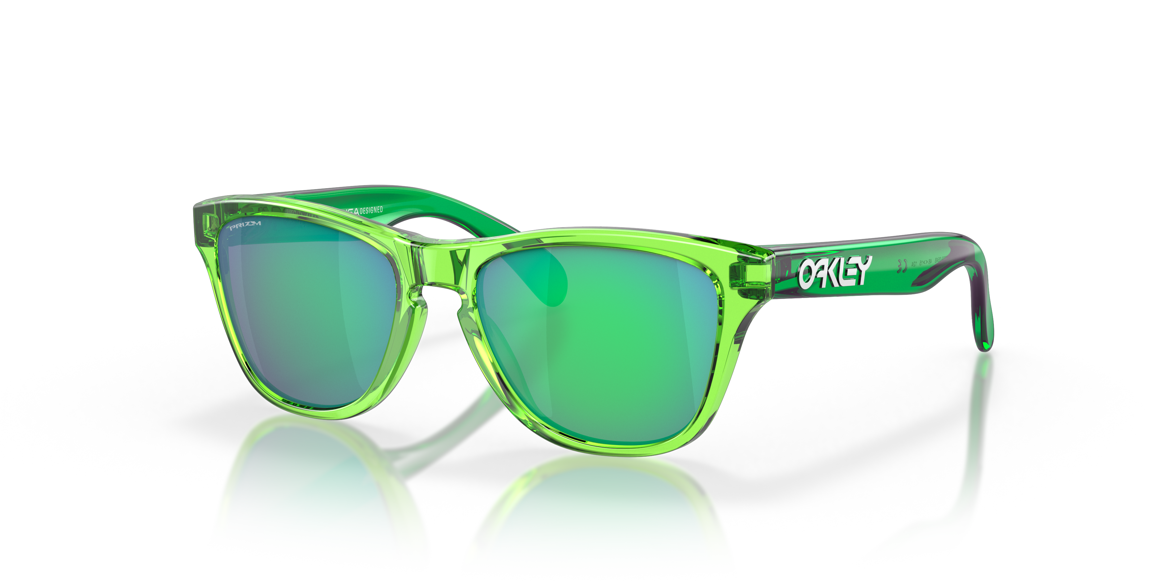 Oakley OJ9009 Frogskins XXS Youth Square Prizm Sunglasses - Acid Green Frame