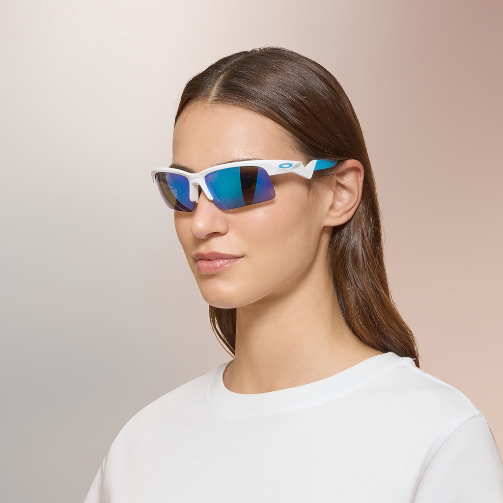 Oakley OJ9013 Capacitor Youth Rectangle Prizm Sunglasses - Polished White Frame