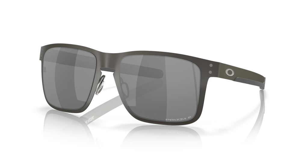 Oakley OO4123 Holbrook Metal Men's Square Prizm Polarized Sunglasses - Matte Gunmetal Frame