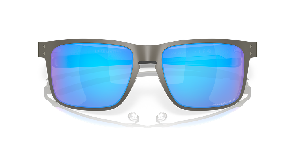 Oakley OO4123 Holbrook Metal Men's Square Prizm Polarized Sunglasses - Matte Gunmetal Frame