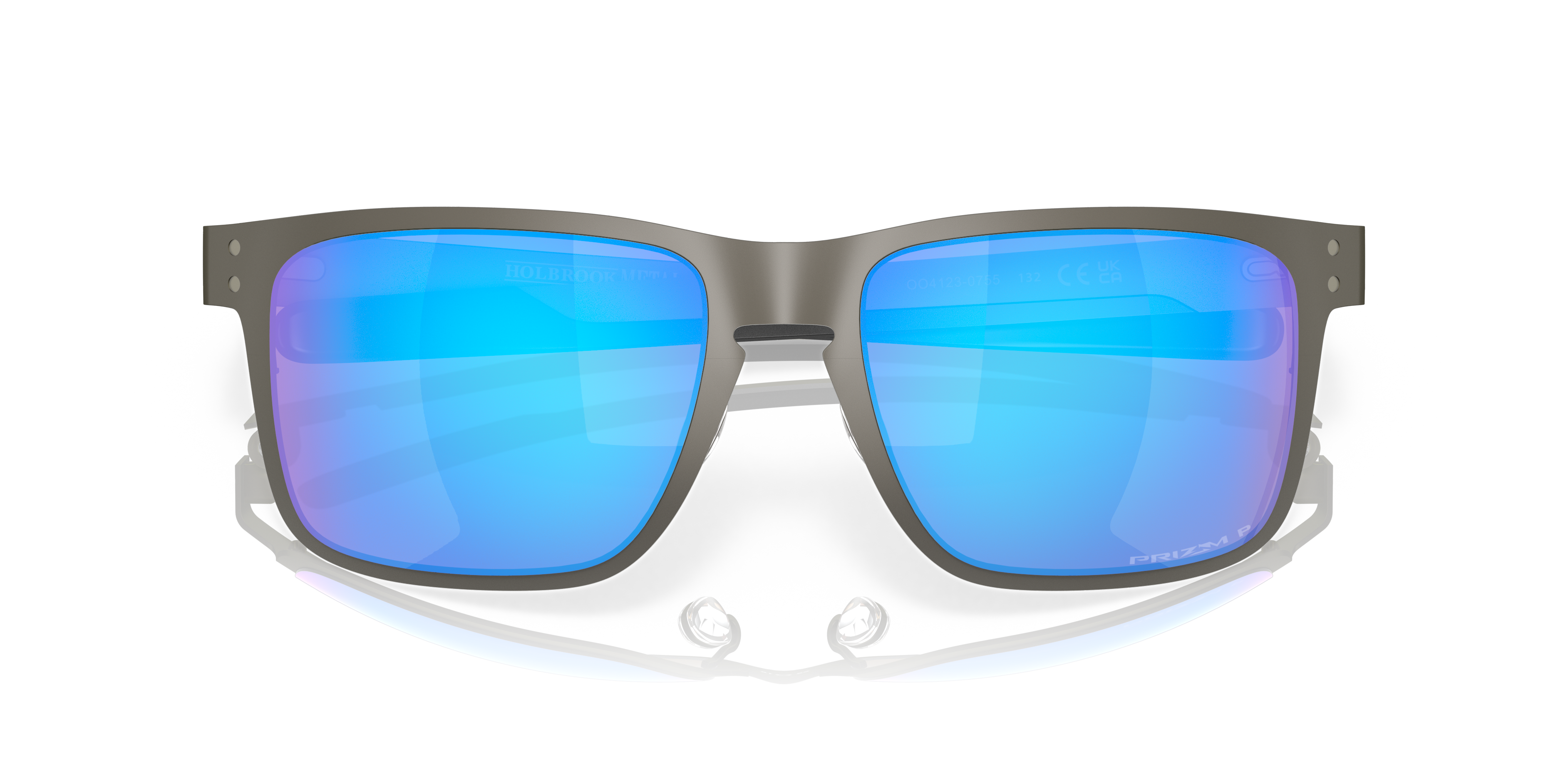 Oakley OO4123 Holbrook Metal Men's Square Prizm Polarized Sunglasses - Matte Gunmetal Frame