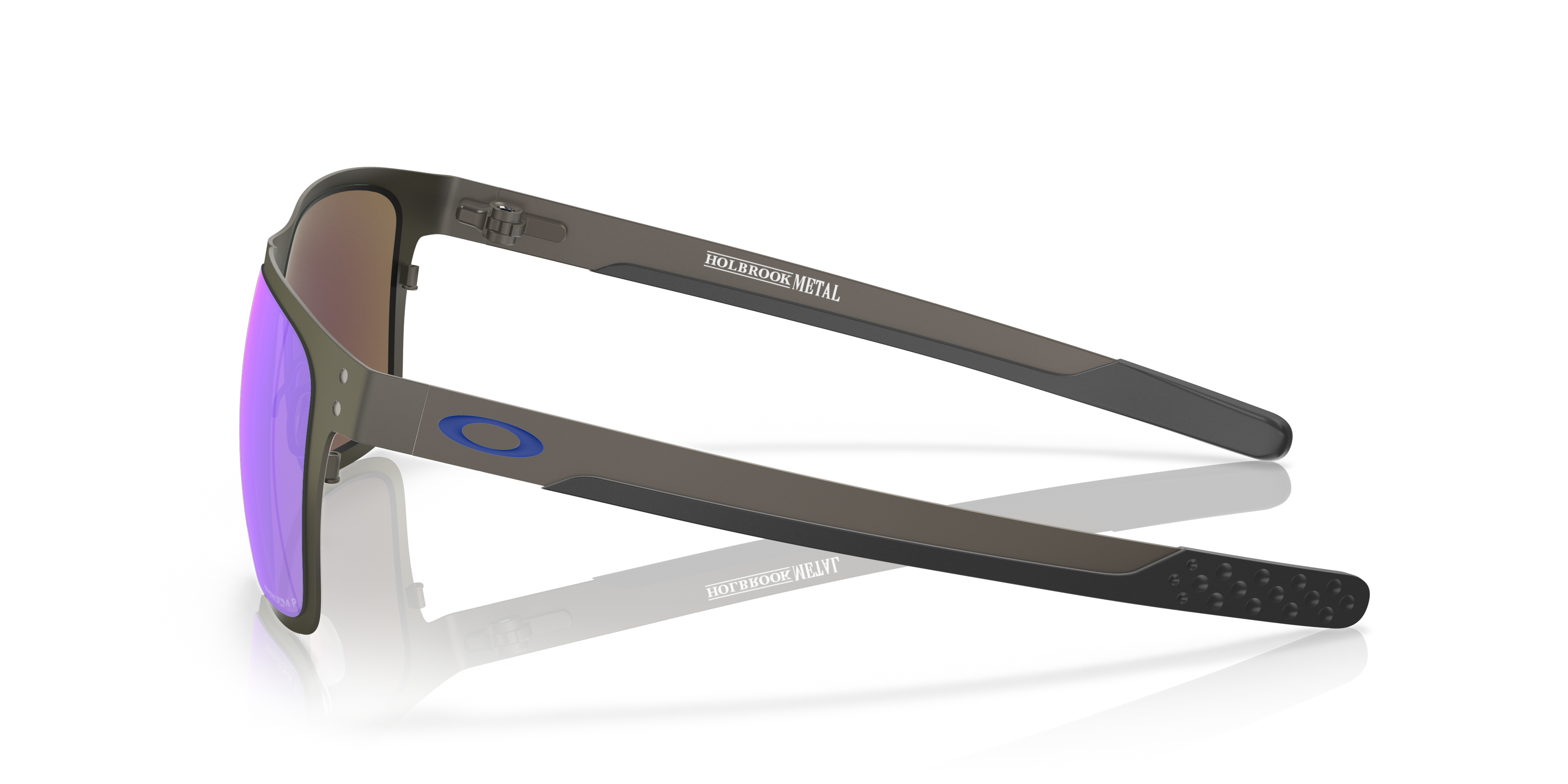 Oakley OO4123 Holbrook Metal Men's Square Prizm Polarized Sunglasses - Matte Gunmetal Frame
