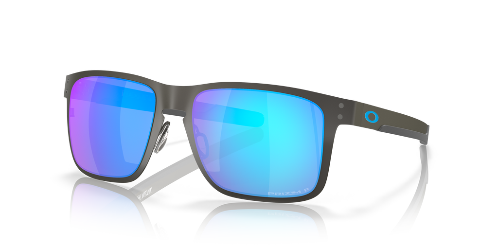Oakley OO4123 Holbrook Metal Men's Square Prizm Polarized Sunglasses - Matte Gunmetal Frame