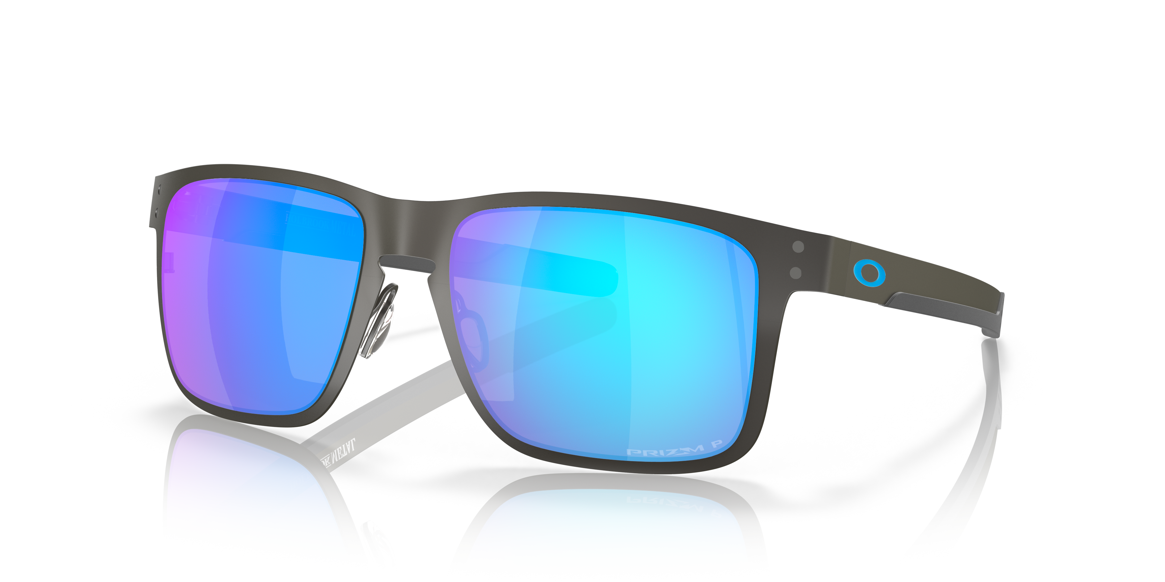 Oakley OO4123 Holbrook Metal Men's Square Prizm Polarized Sunglasses - Matte Gunmetal Frame