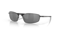 Oakley OO4141 Whisker Men's Oval Prizm Sunglasses - Satin Black Frame