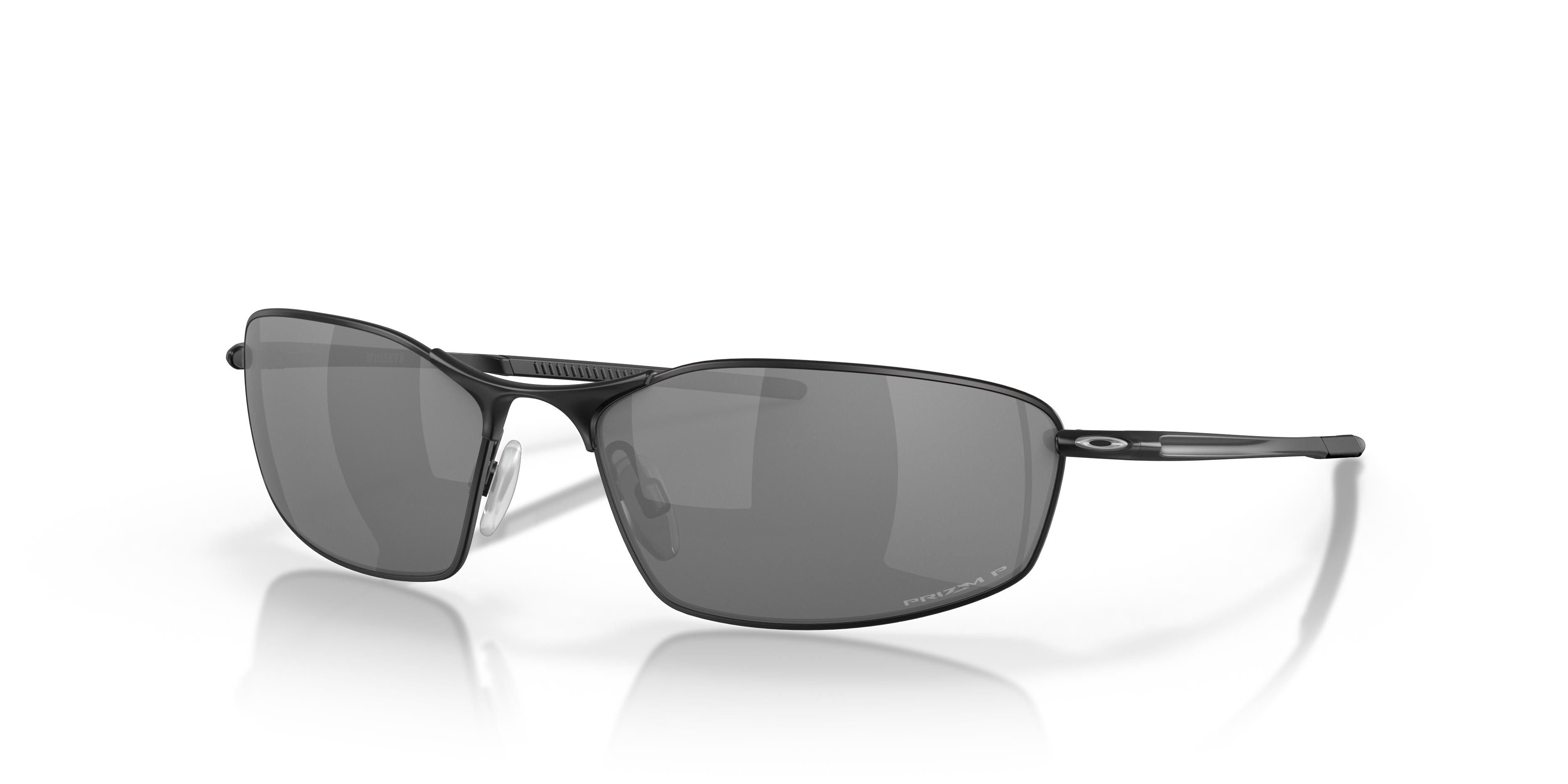 Oakley OO4141 Whisker Men's Oval Prizm Sunglasses - Satin Black Frame