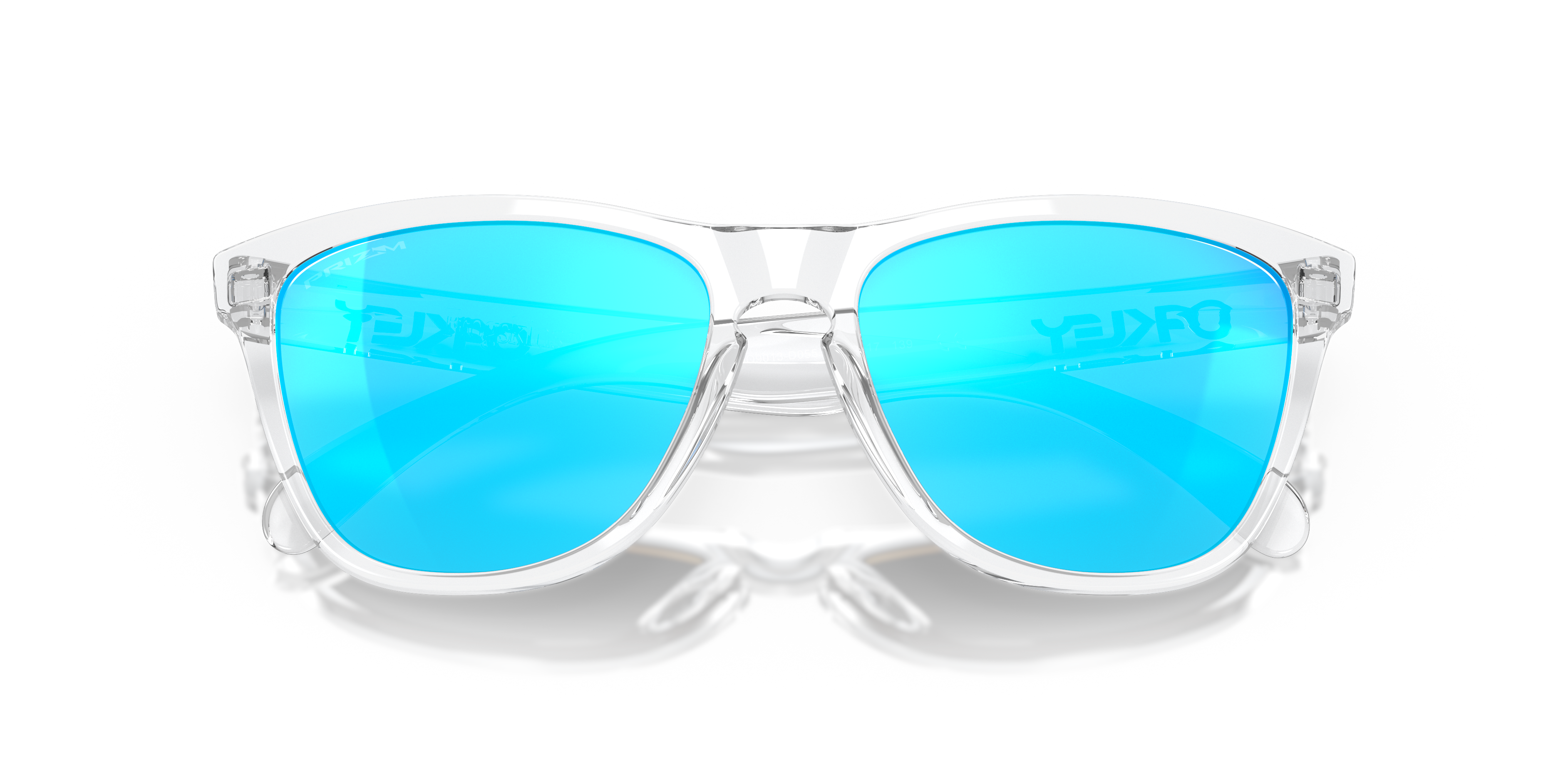 Oakley OO9013 Frogskins Unisex Square Prizm Sunglasses - Crystal Clear Frame