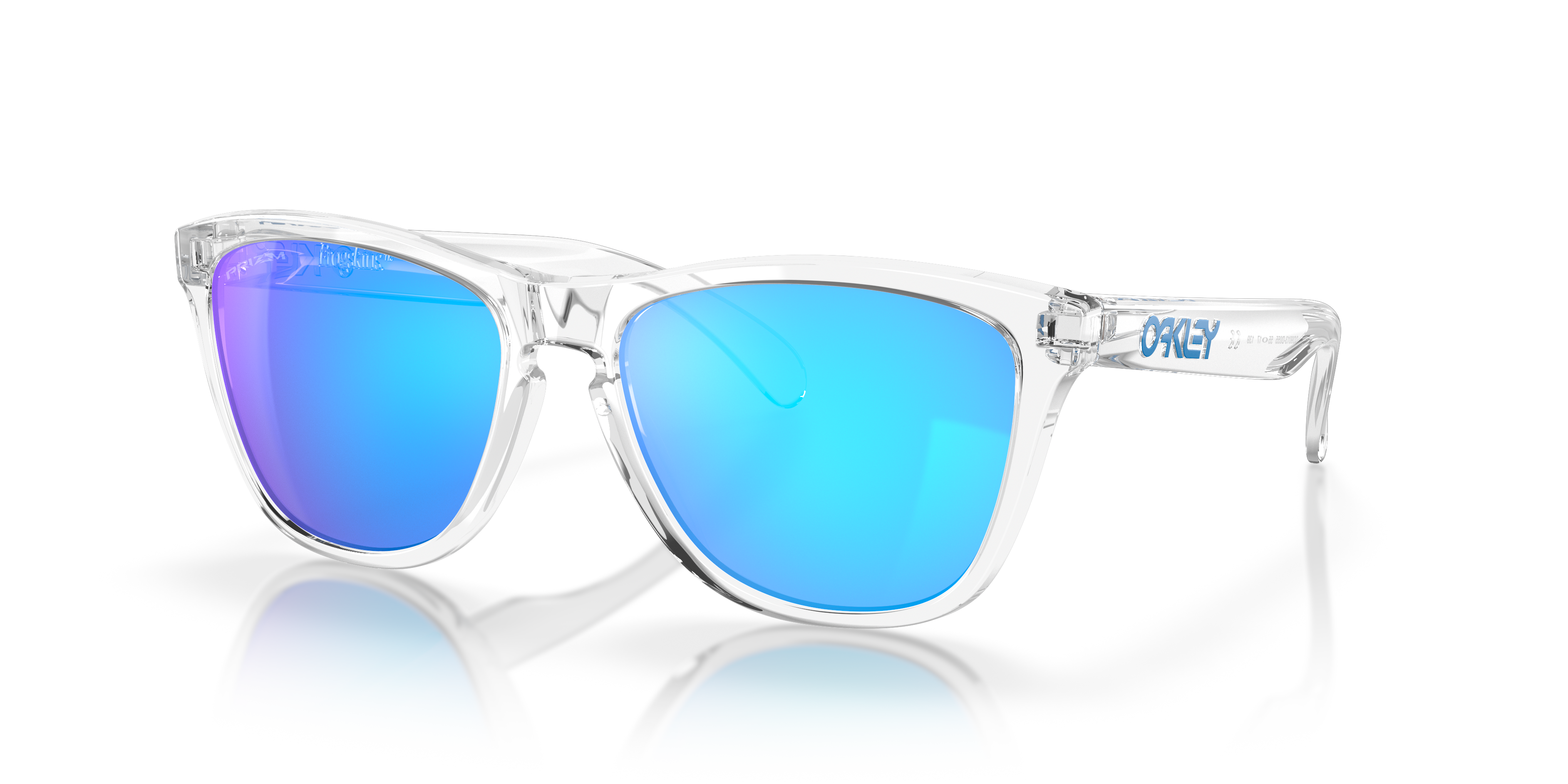 Oakley OO9013 Frogskins Unisex Square Prizm Sunglasses - Crystal Clear Frame
