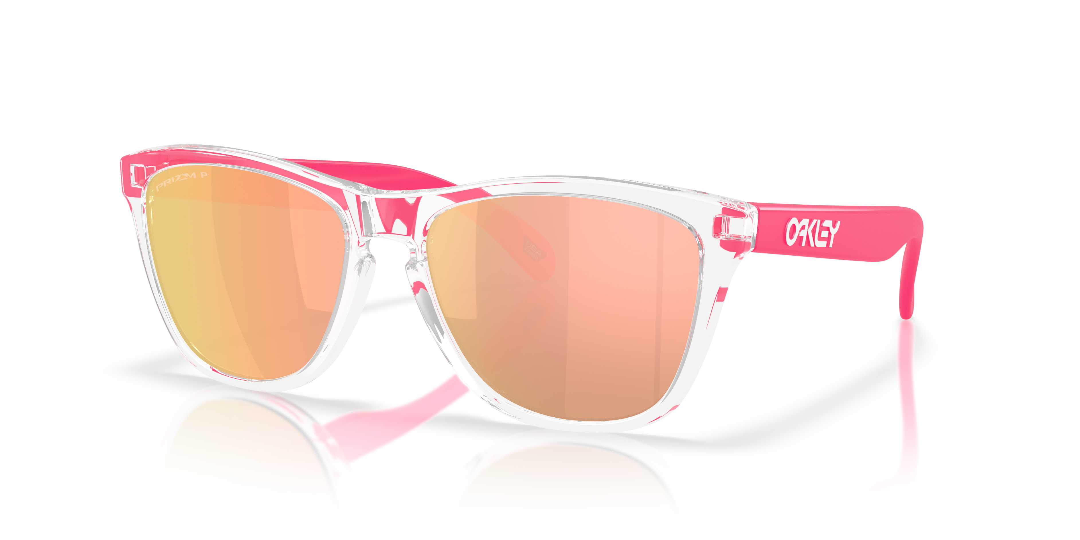 Oakley OO9013 Frogskins Neon Pop Collection Men's Square Prizm Polarized Sunglasses