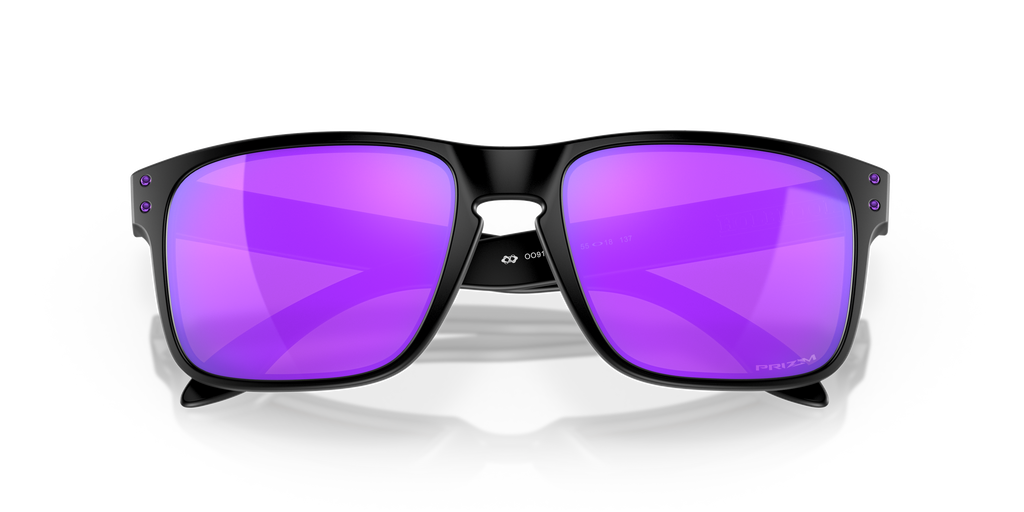Oakley OO9102 Holbrook Men's Square Prizm Sunglasses - Matte Black Frame