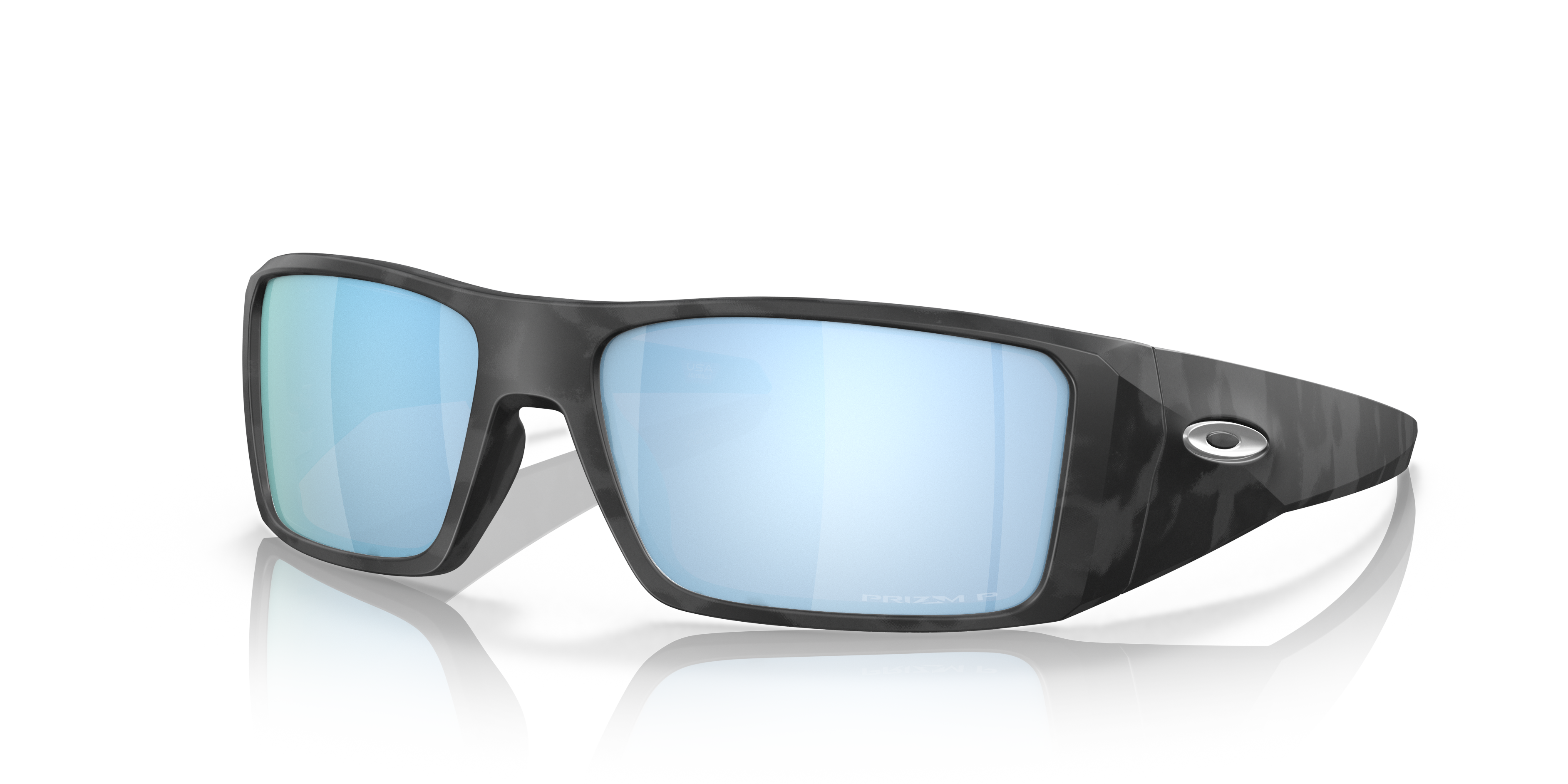 Oakley OO9231 Heliostat Men's Rectangle Prizm Sunglasses - Matte Black Camo Frame