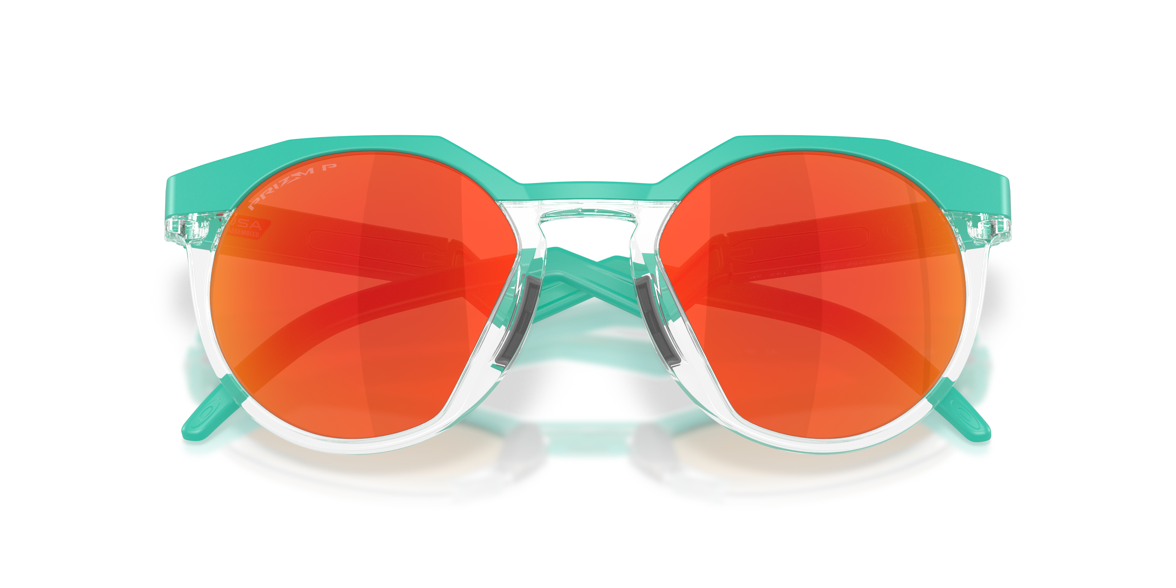 Oakley OO9242 HSTN Neon Pop Collection Men's Round Prizm Polarized Sunglasses