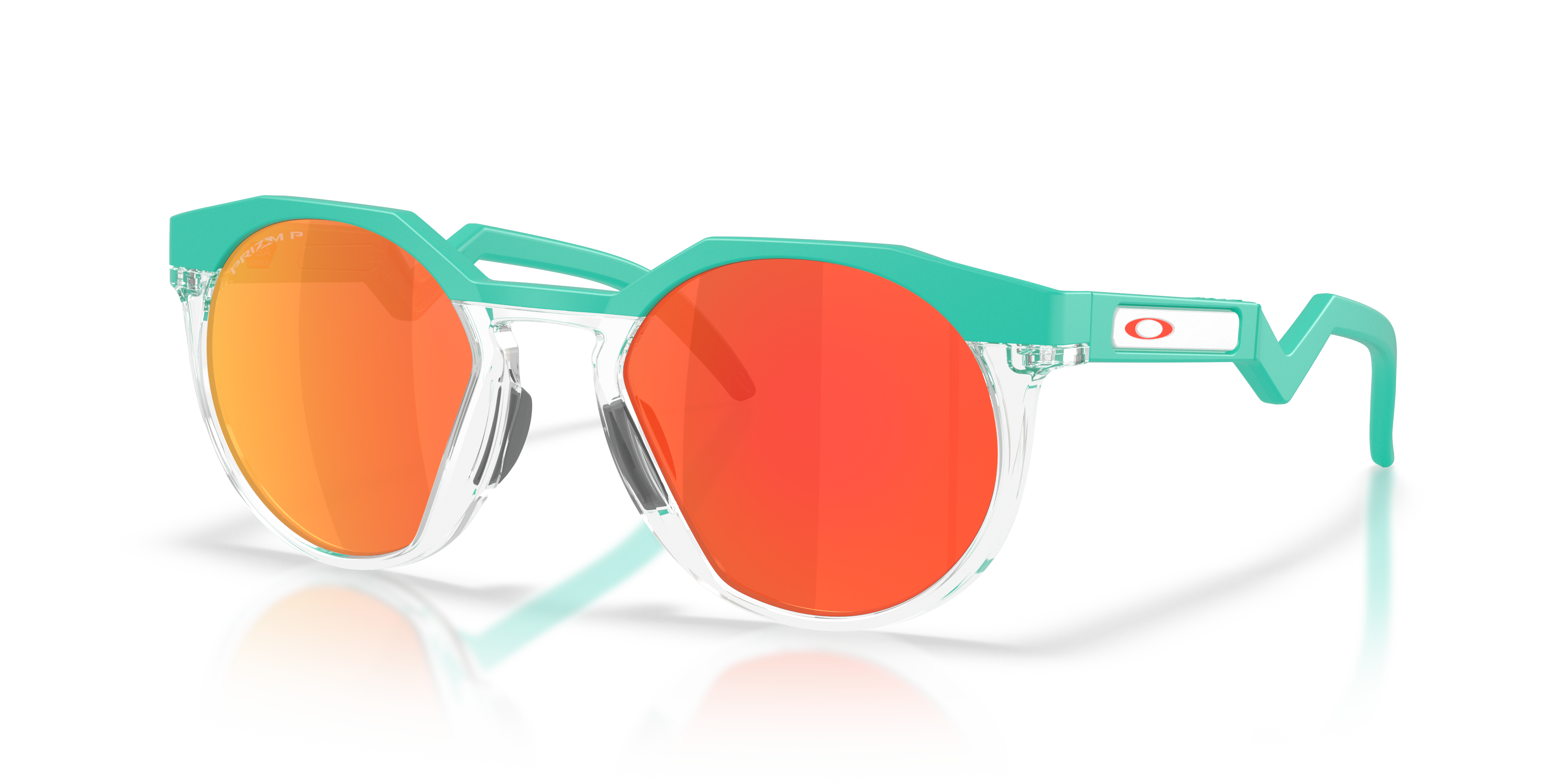 Oakley OO9242 HSTN Neon Pop Collection Men's Round Prizm Polarized Sunglasses