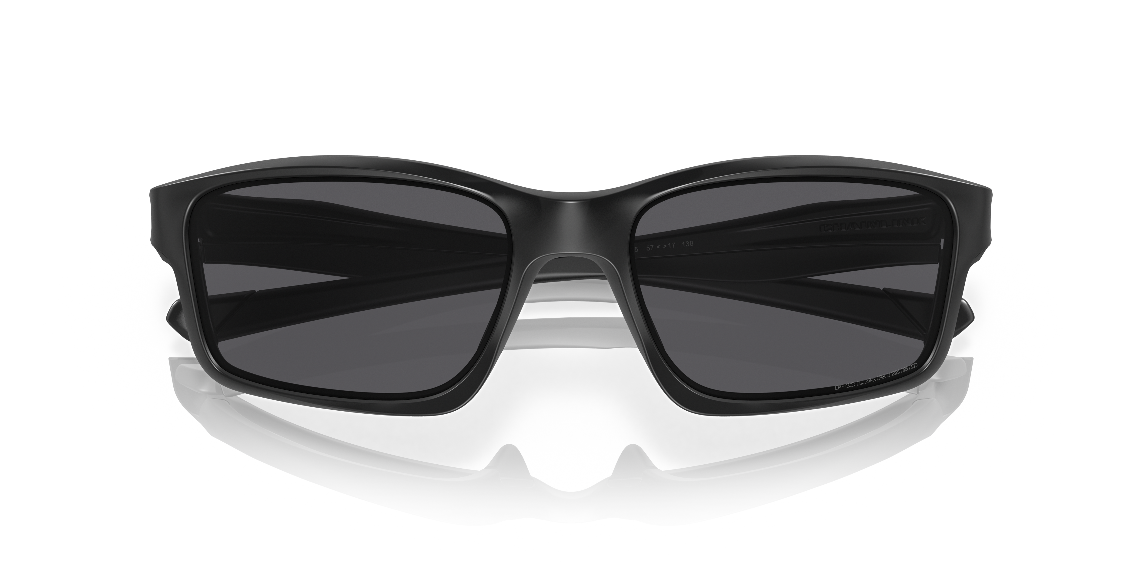 Oakley OO9247 Chainlink Men's Rectangle Polarized Sunglasses - Black Ink Frame