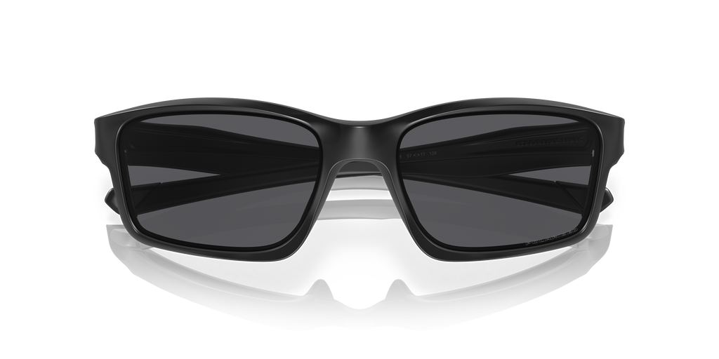 Oakley OO9247 Chainlink Men's Rectangle Polarized Sunglasses - Matte Black Frame