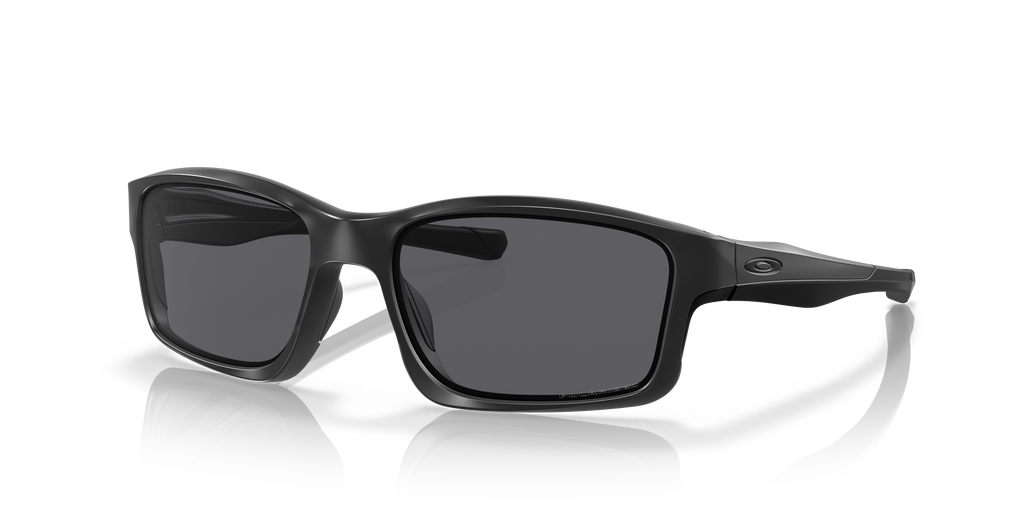 Oakley OO9247 Chainlink Men's Rectangle Polarized Sunglasses - Matte Black Frame