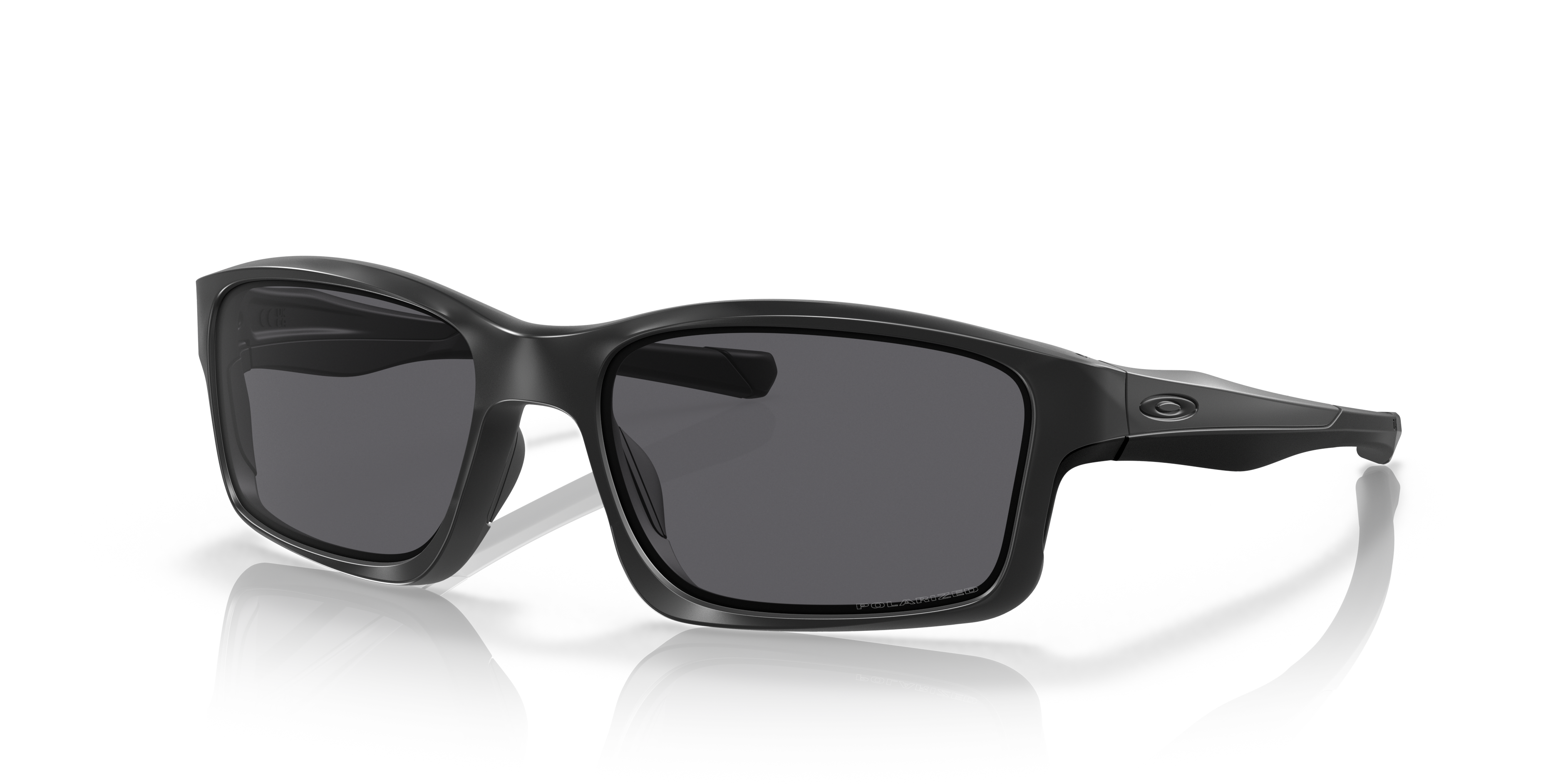 Oakley OO9247 Chainlink Men's Rectangle Polarized Sunglasses - Matte Black Frame