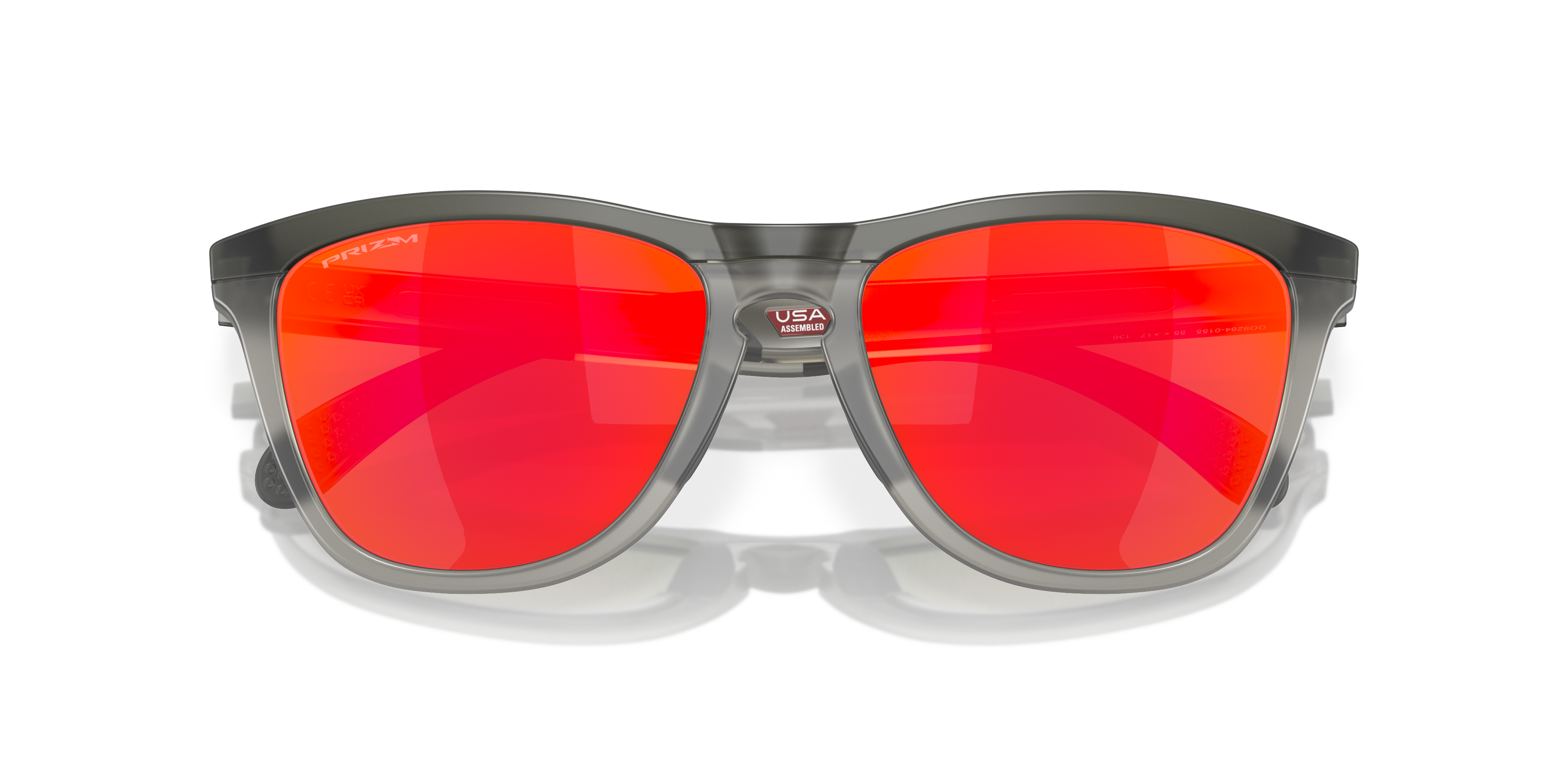 Oakley OO9284 Frogskins Range Men's Round Prizm Sunglasses - Matte Grey Smoke Frame
