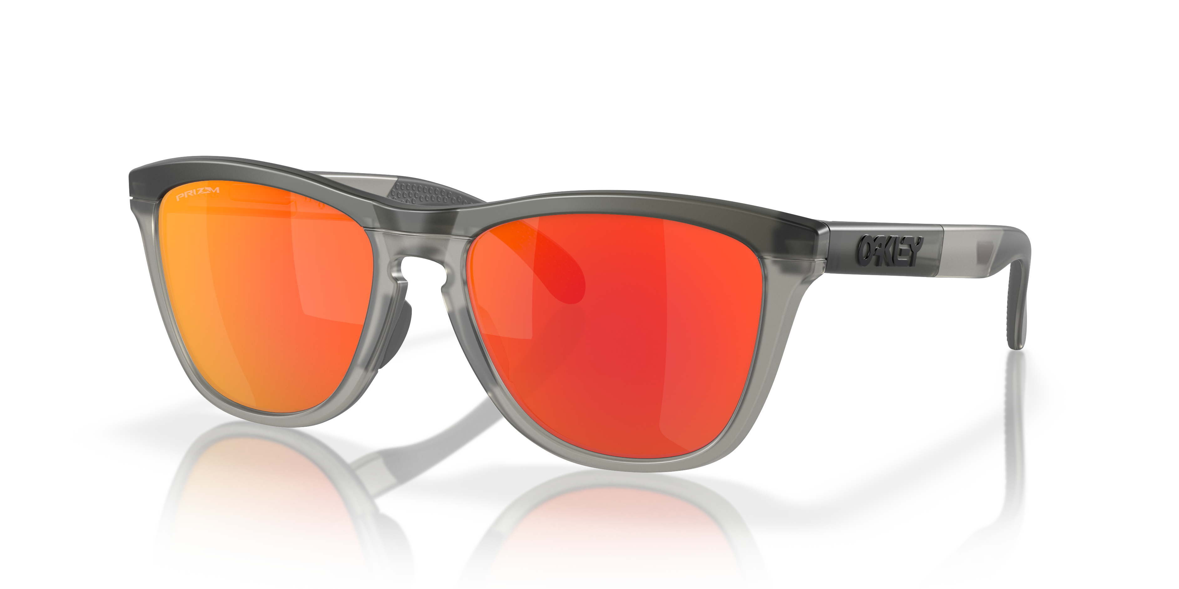 Oakley OO9284 Frogskins Range Men's Round Prizm Sunglasses - Matte Clear Frame