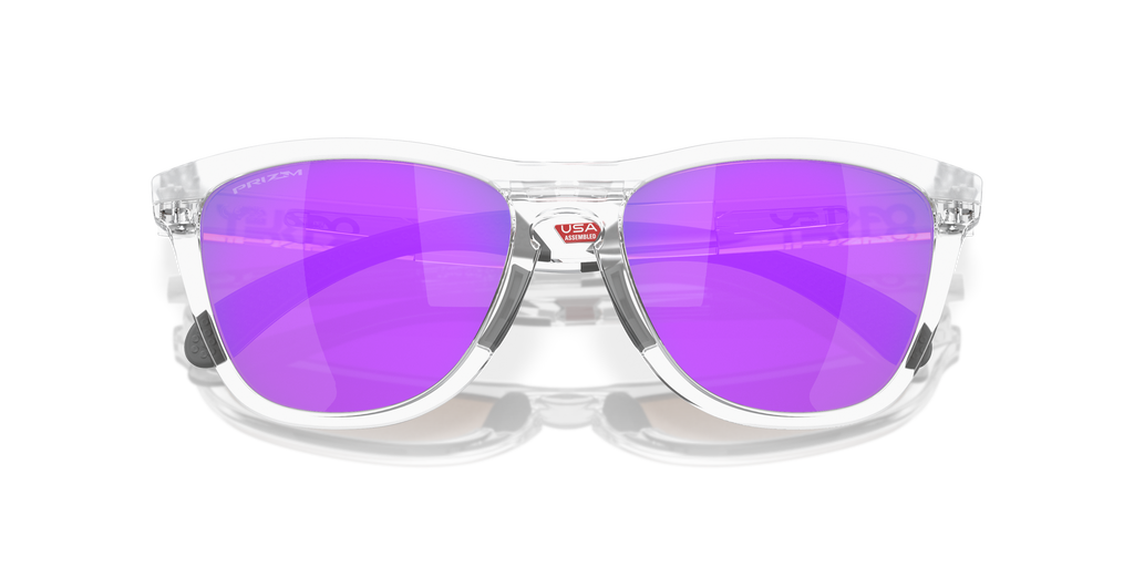 Oakley OO9284 Frogskins Range Men's Round Prizm Sunglasses - Matte Clear Frame