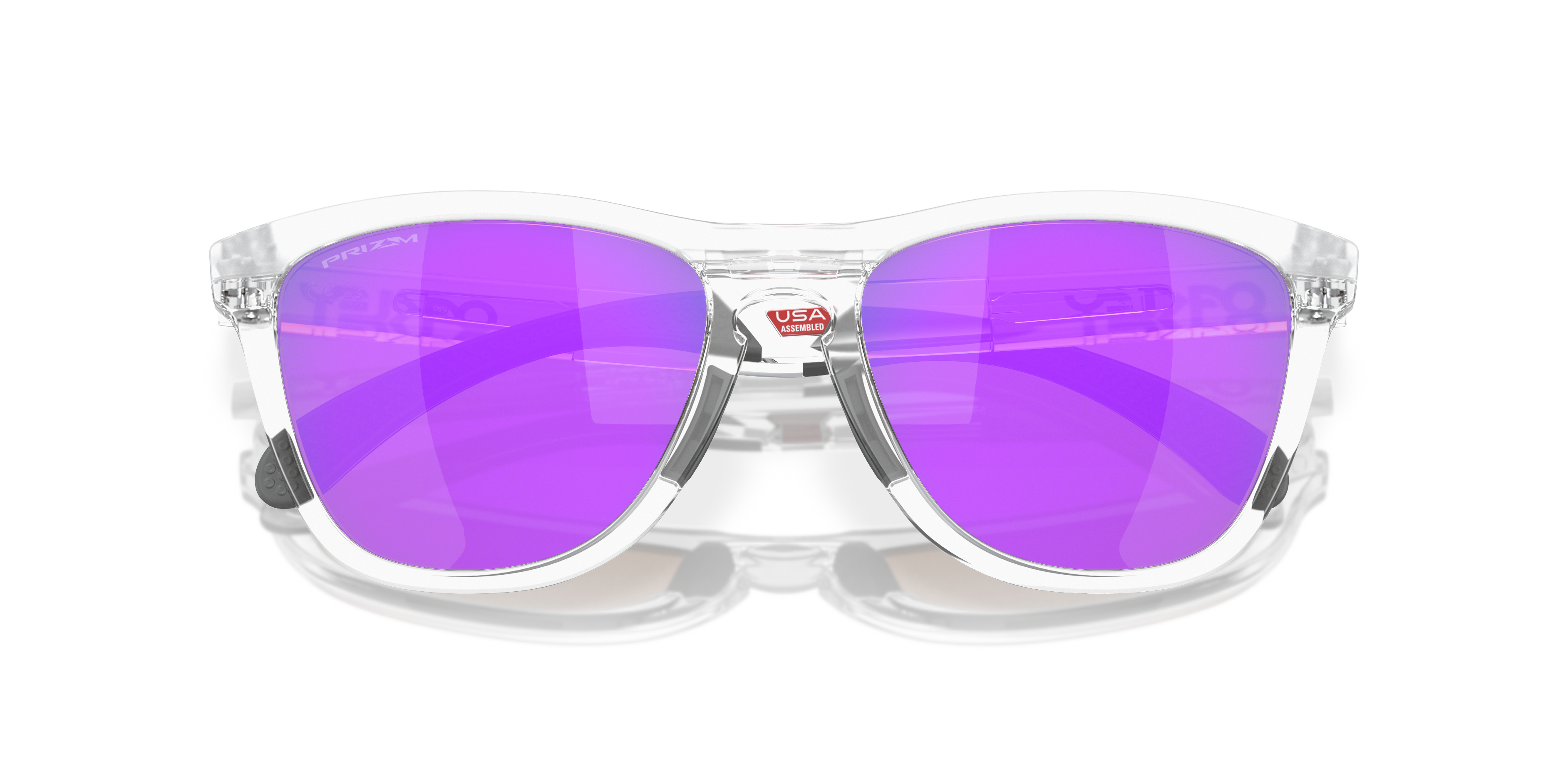 Oakley OO9284 Frogskins Range Men's Round Prizm Sunglasses - Matte Clear Frame