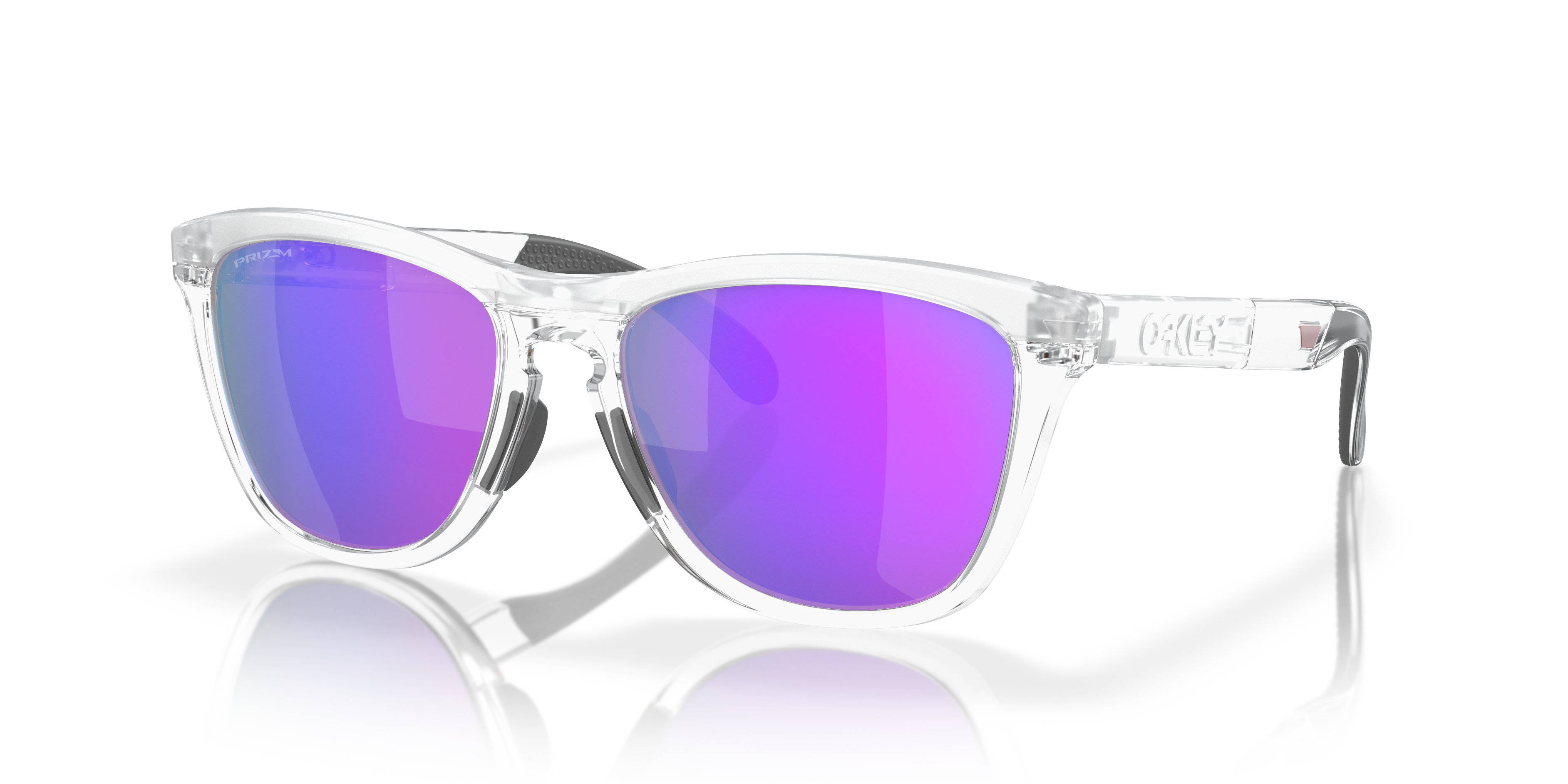 Oakley OO9284 Frogskins Range Men's Round Prizm Sunglasses - Matte Clear Frame