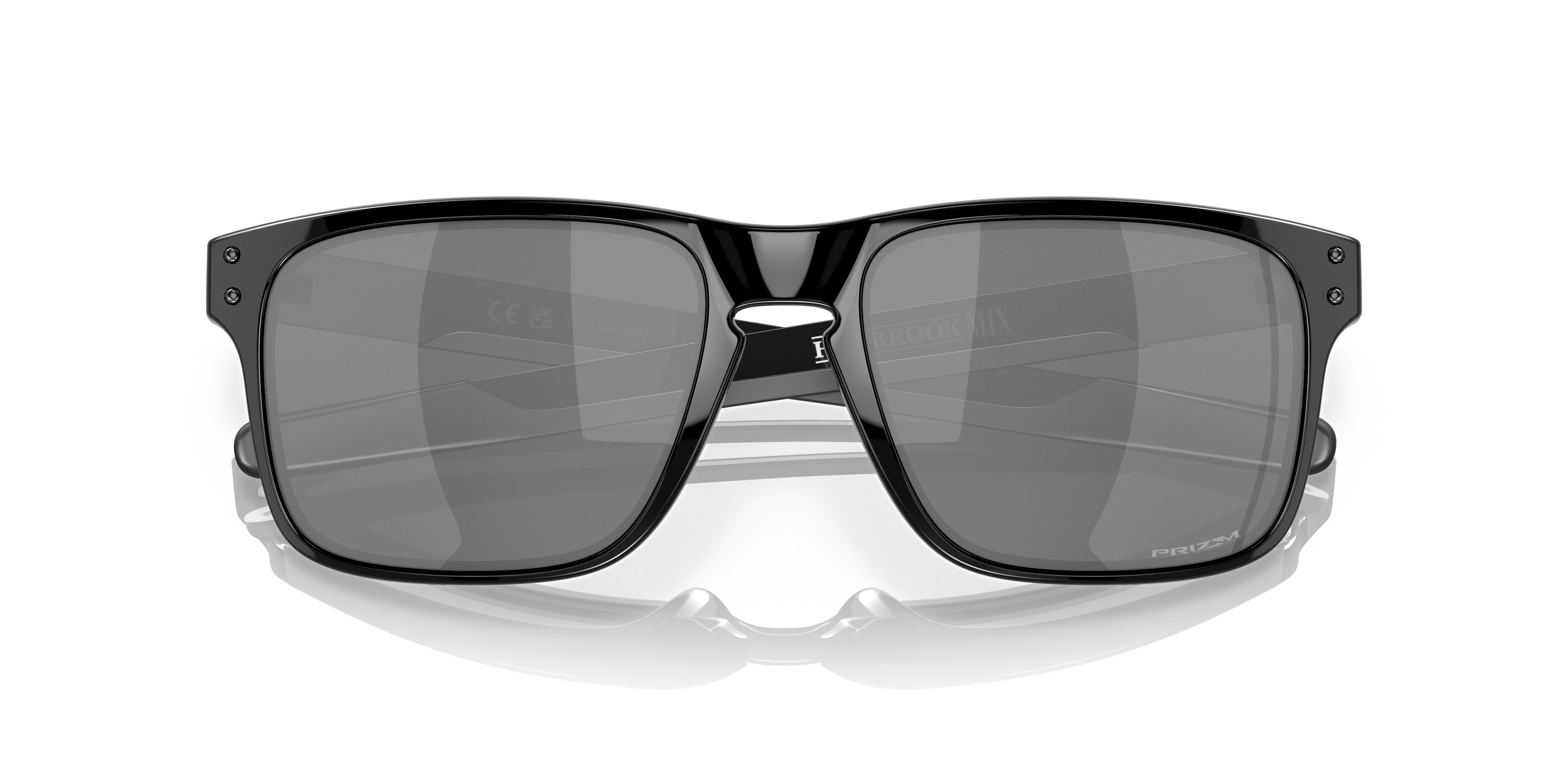 Oakley OO9384 Holbrook Mix Men's Square Prizm Polarized Sunglasses - Polished Black Frame