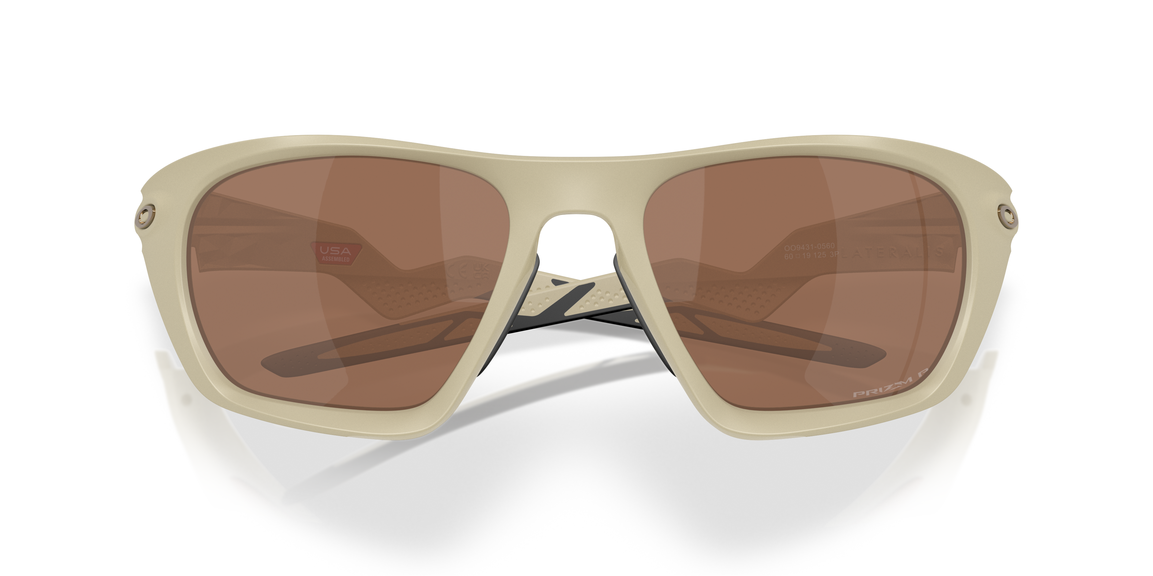 Oakley OO9431 Lateralis Men's Rectangle Prizm Sunglasses - Matte Sand Frame
