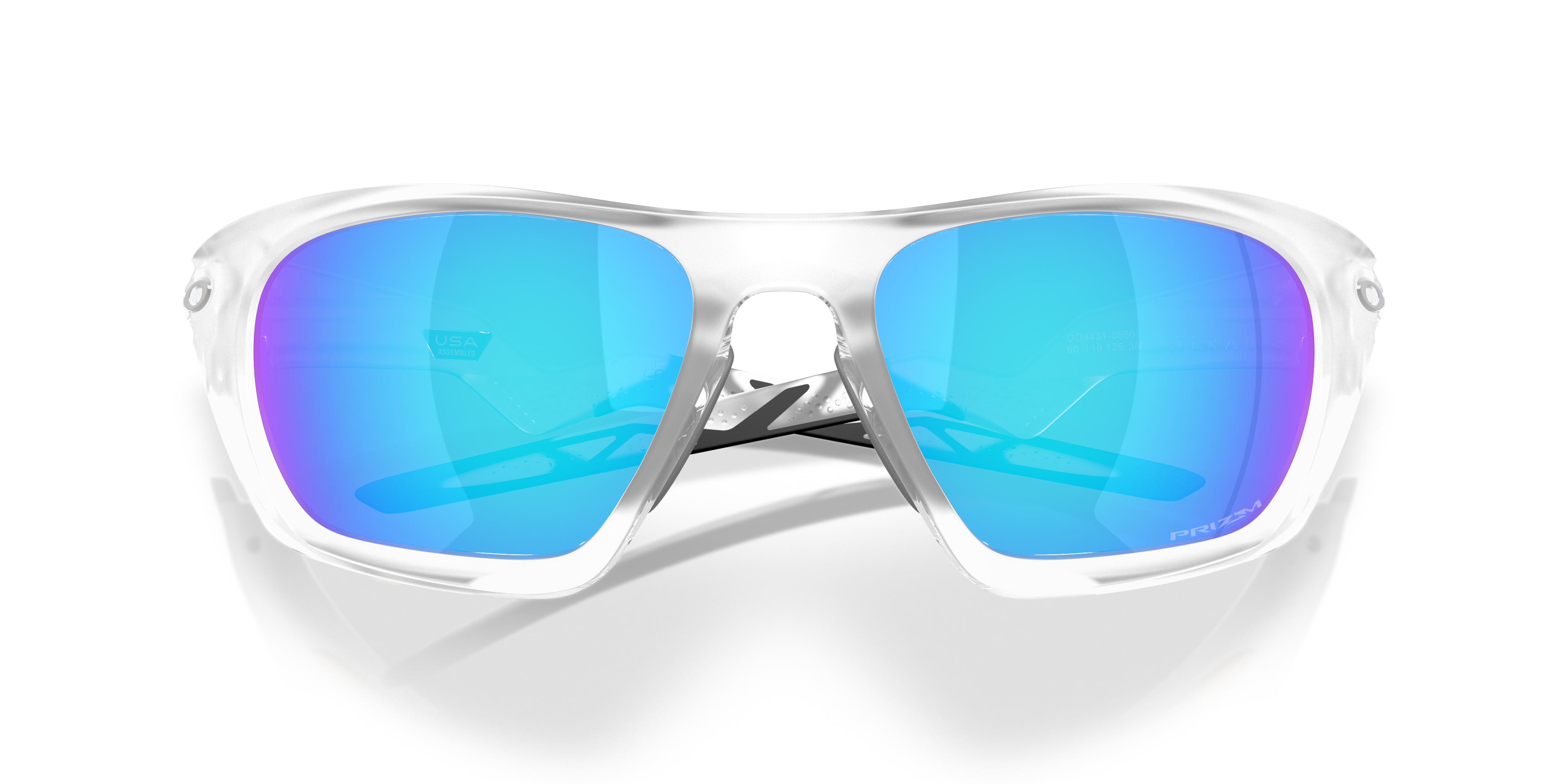 Oakley OO9431 Lateralis Men's Rectangle Prizm Sunglasses - Matte Clear Frame