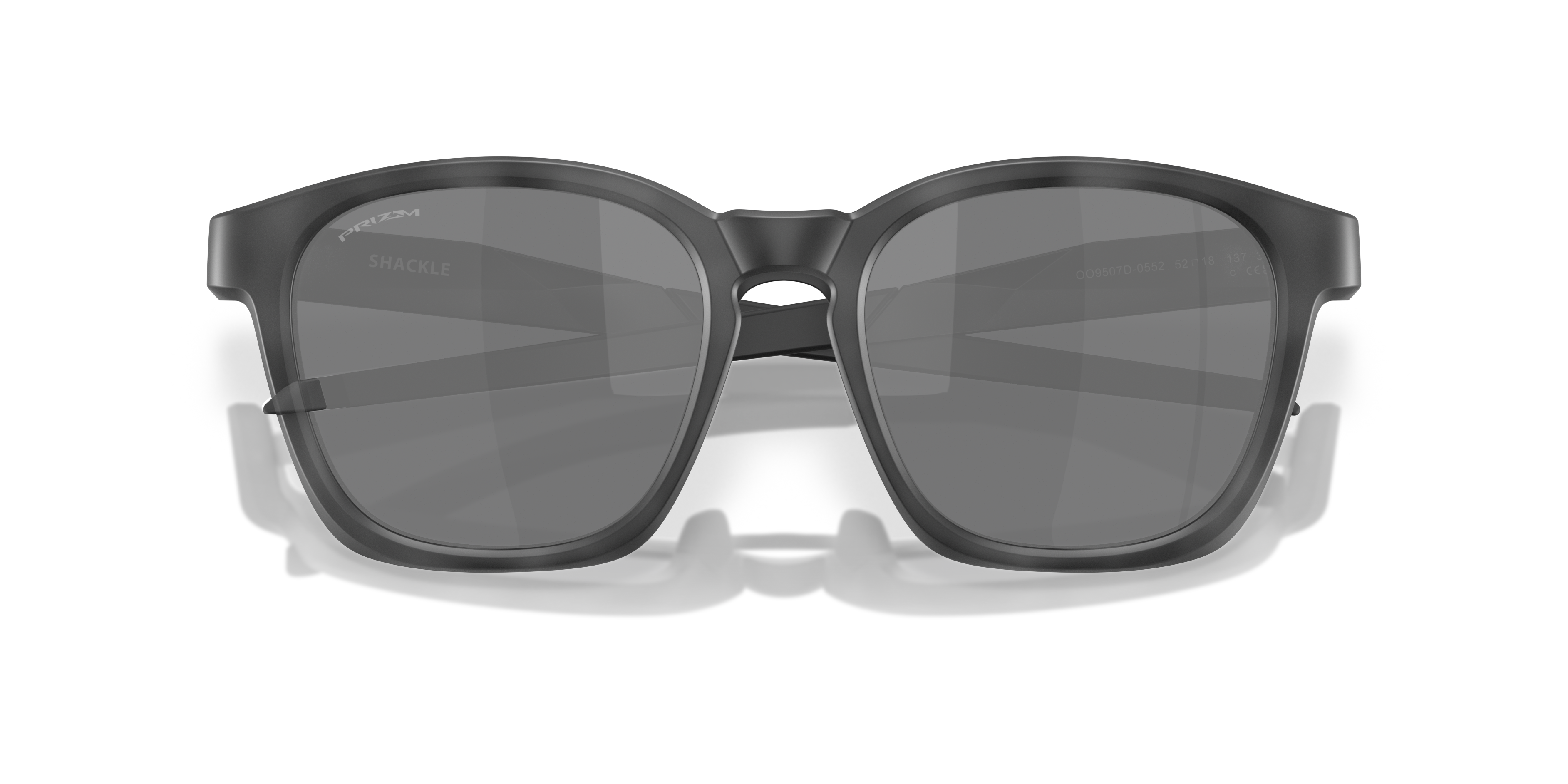Oakley OO9507D Shackle Unisex Square Prizm Sunglasses - Matte Grey Smoke Frame