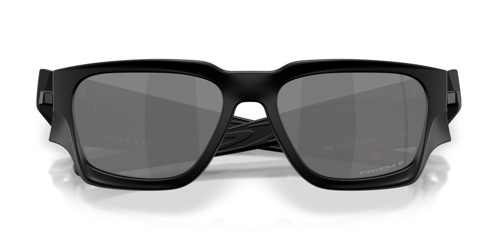 Oakley OO9514 Instagator Men's Rectangle Prizm Polarized Sunglasses - Matte Black Frame
