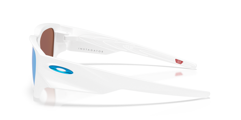 Oakley OO9514 Instagator Men's Rectangle Prizm Polarized Sunglasses - Matte White Frame