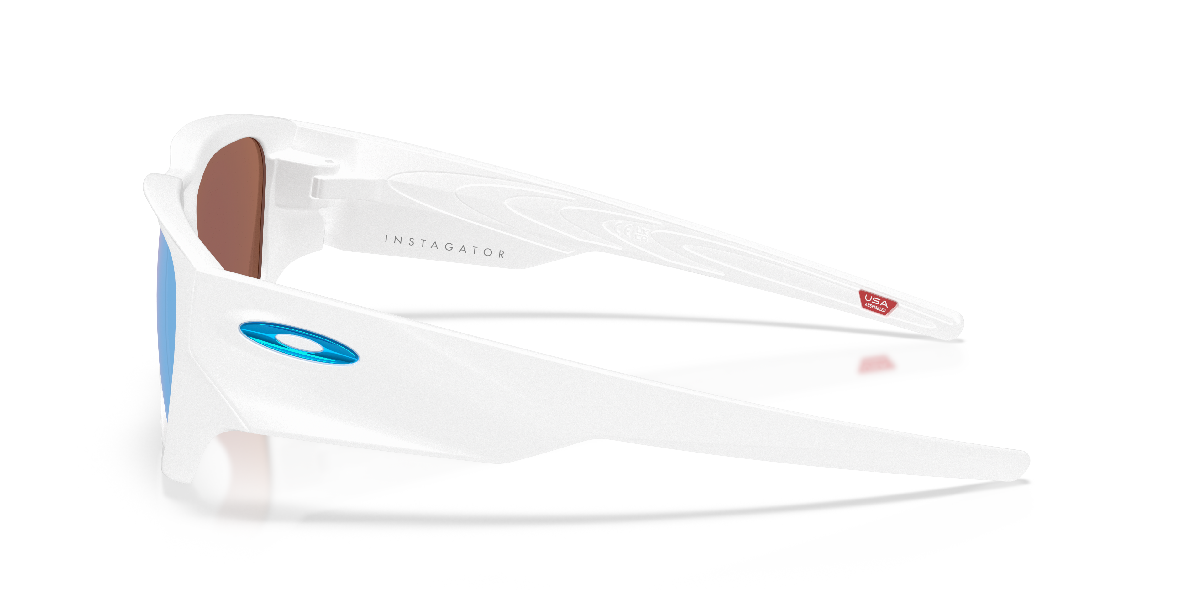 Oakley OO9514 Instagator Men's Rectangle Prizm Polarized Sunglasses - Matte White Frame