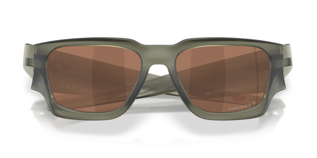 Oakley OO9514 Instagator Men's Rectangle Prizm Polarized Sunglasses - Matte White Frame
