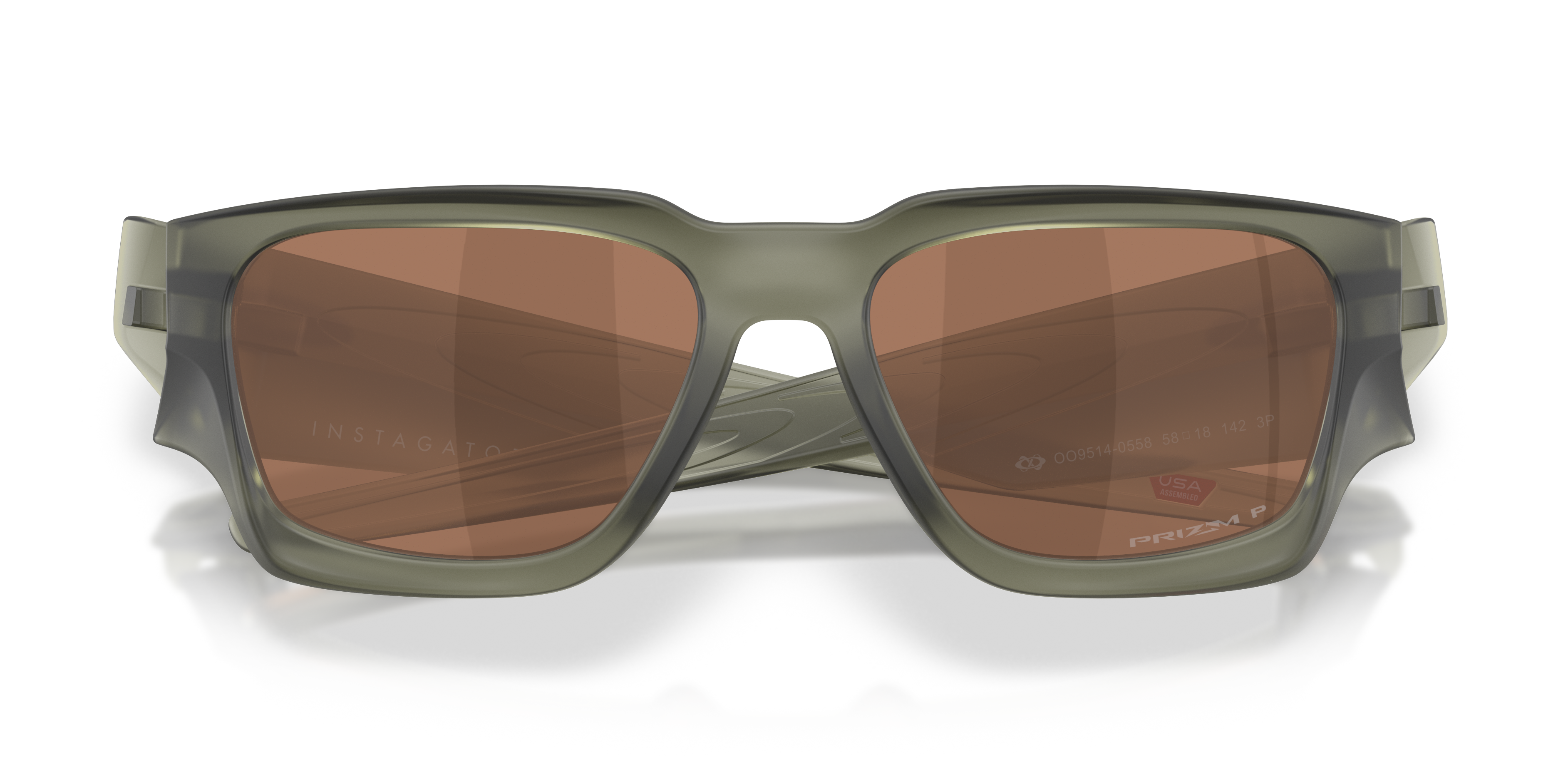 Oakley OO9514 Instagator Men's Rectangle Prizm Polarized Sunglasses - Matte White Frame