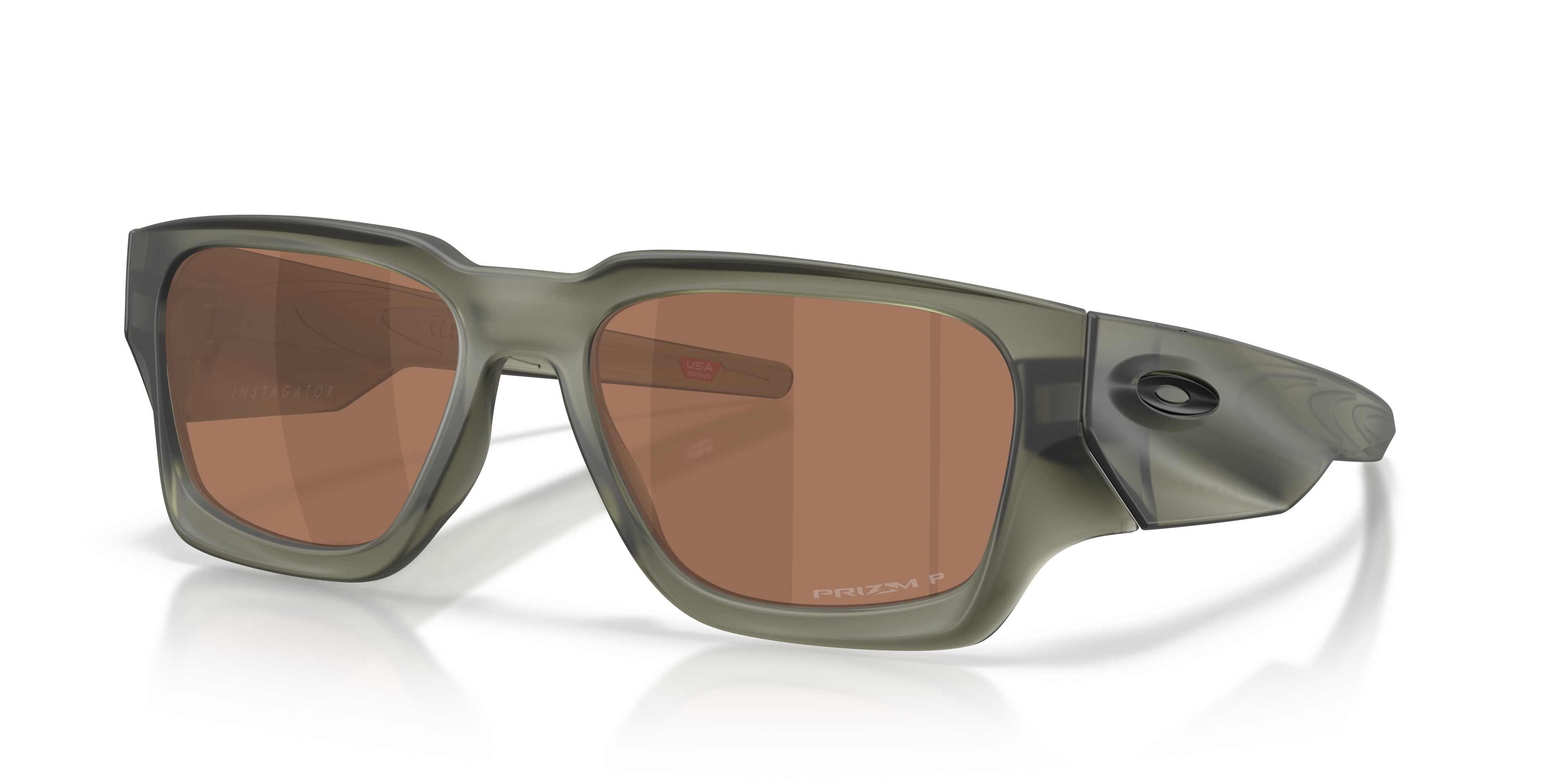 Oakley OO9514 Instagator Men's Rectangle Prizm Polarized Sunglasses - Matte Olive Ink Frame