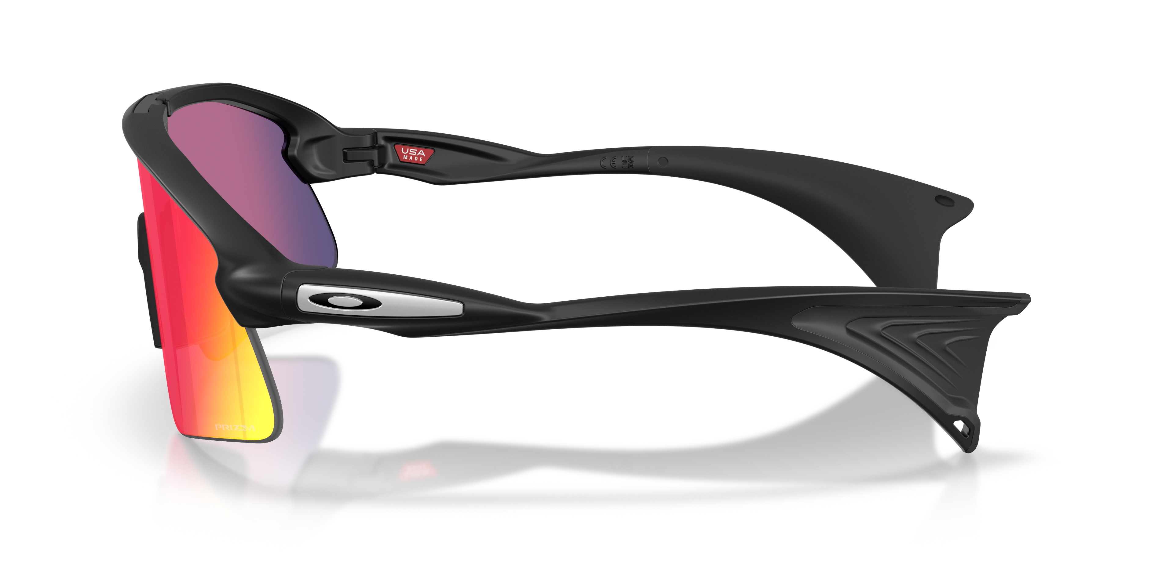 Oakley OO9517 Stunt Devil Unisex Rectangle Prizm Sunglasses - Matte Black Frame