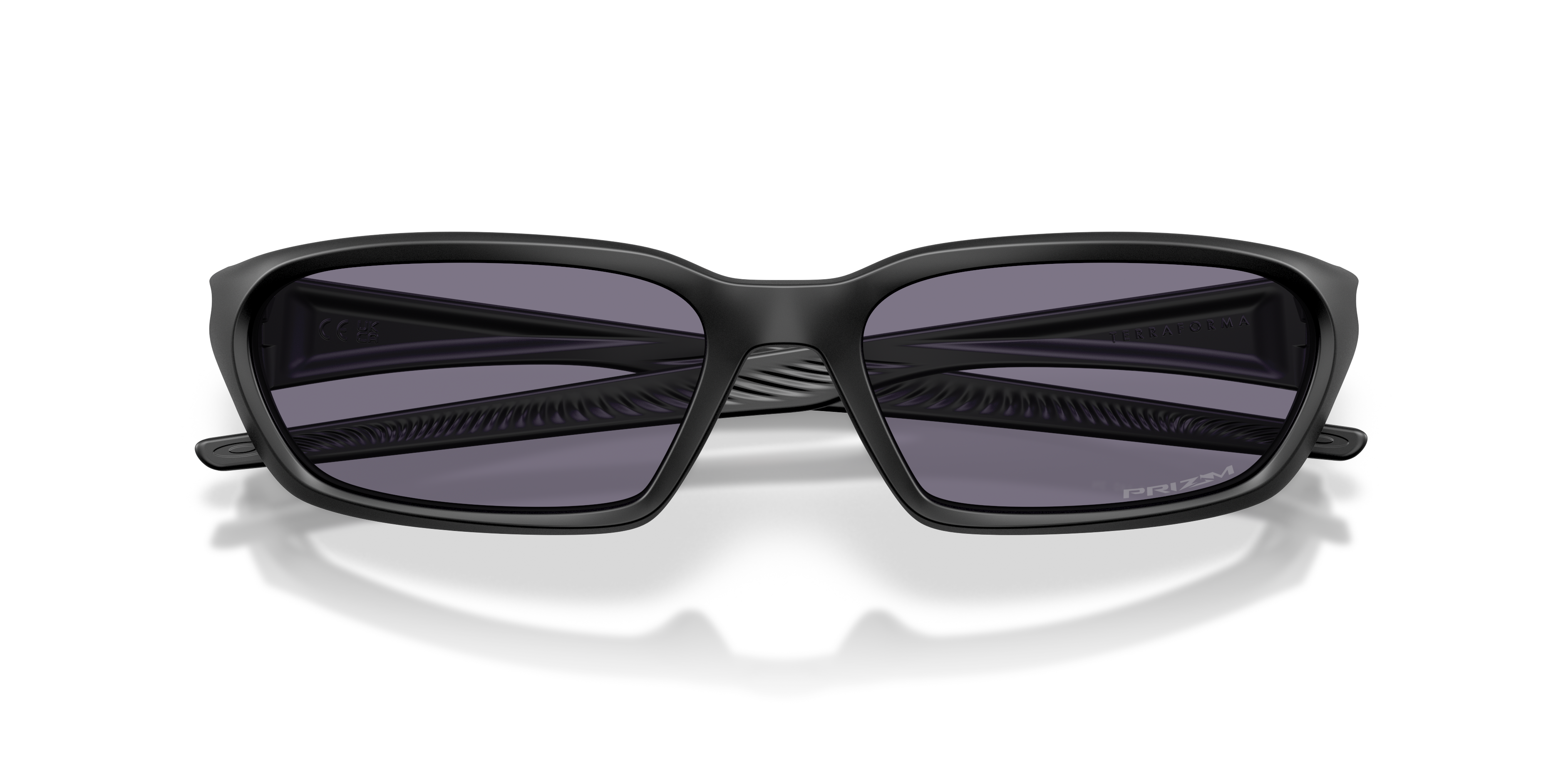 Oakley OO9530 Terraforma Unisex Rectangle Prizm Sunglasses - Matte Clear Frame