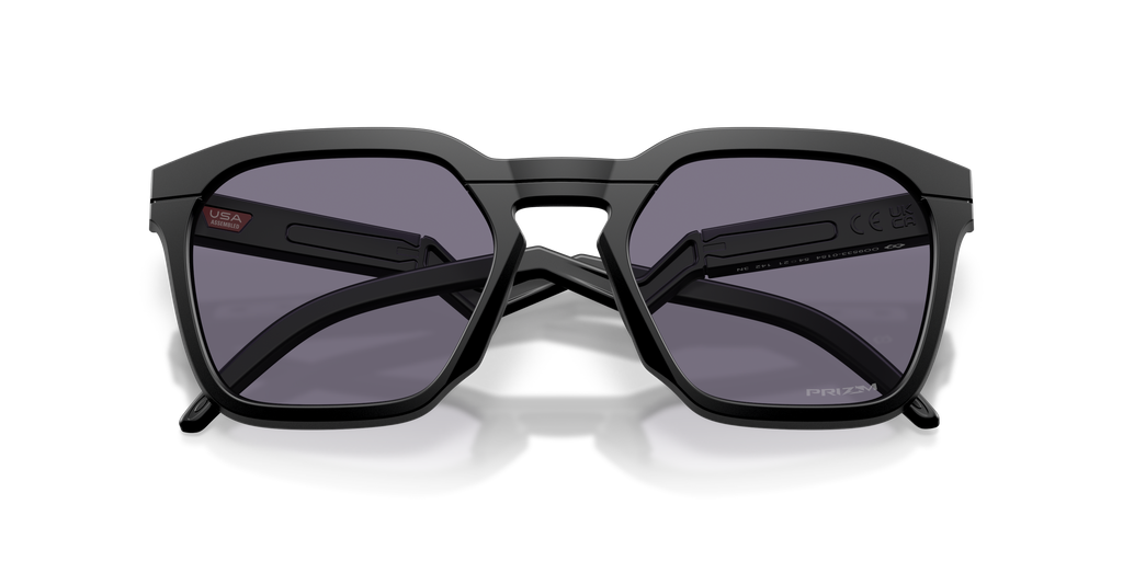 Oakley OO9533 HSTN SQ Unisex Square Prizm Sunglasses - Matte Grey Smoke Frame