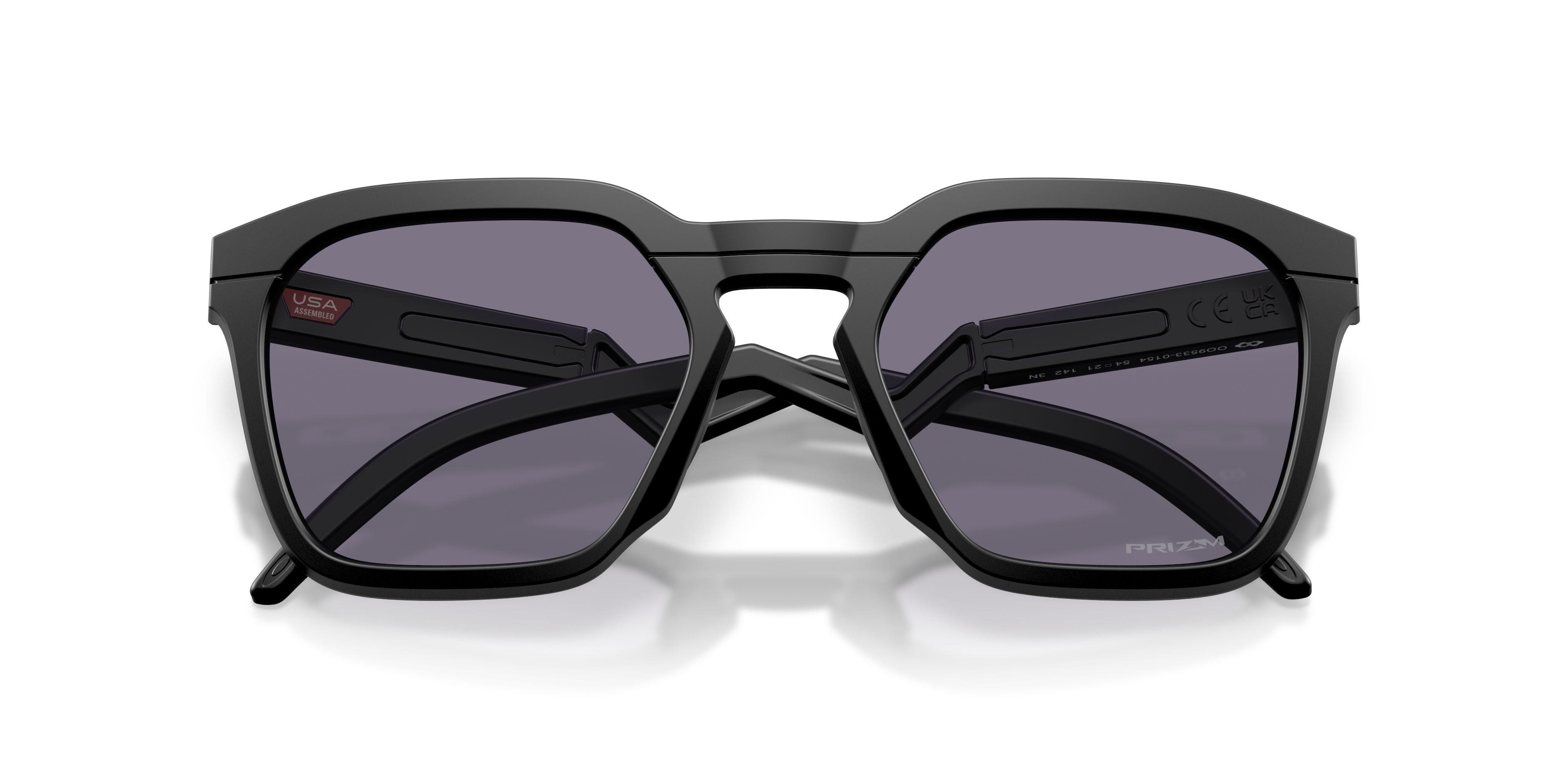 Oakley OO9533 HSTN SQ Unisex Square Prizm Sunglasses - Matte Black Frame