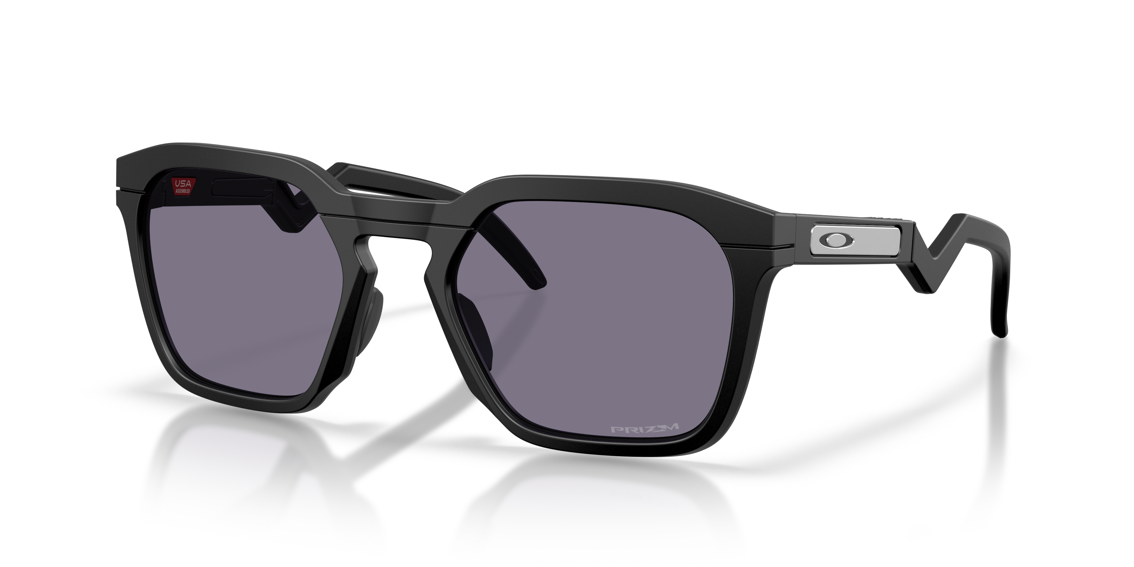 Oakley OO9533 HSTN SQ Unisex Square Prizm Sunglasses - Matte Black Frame
