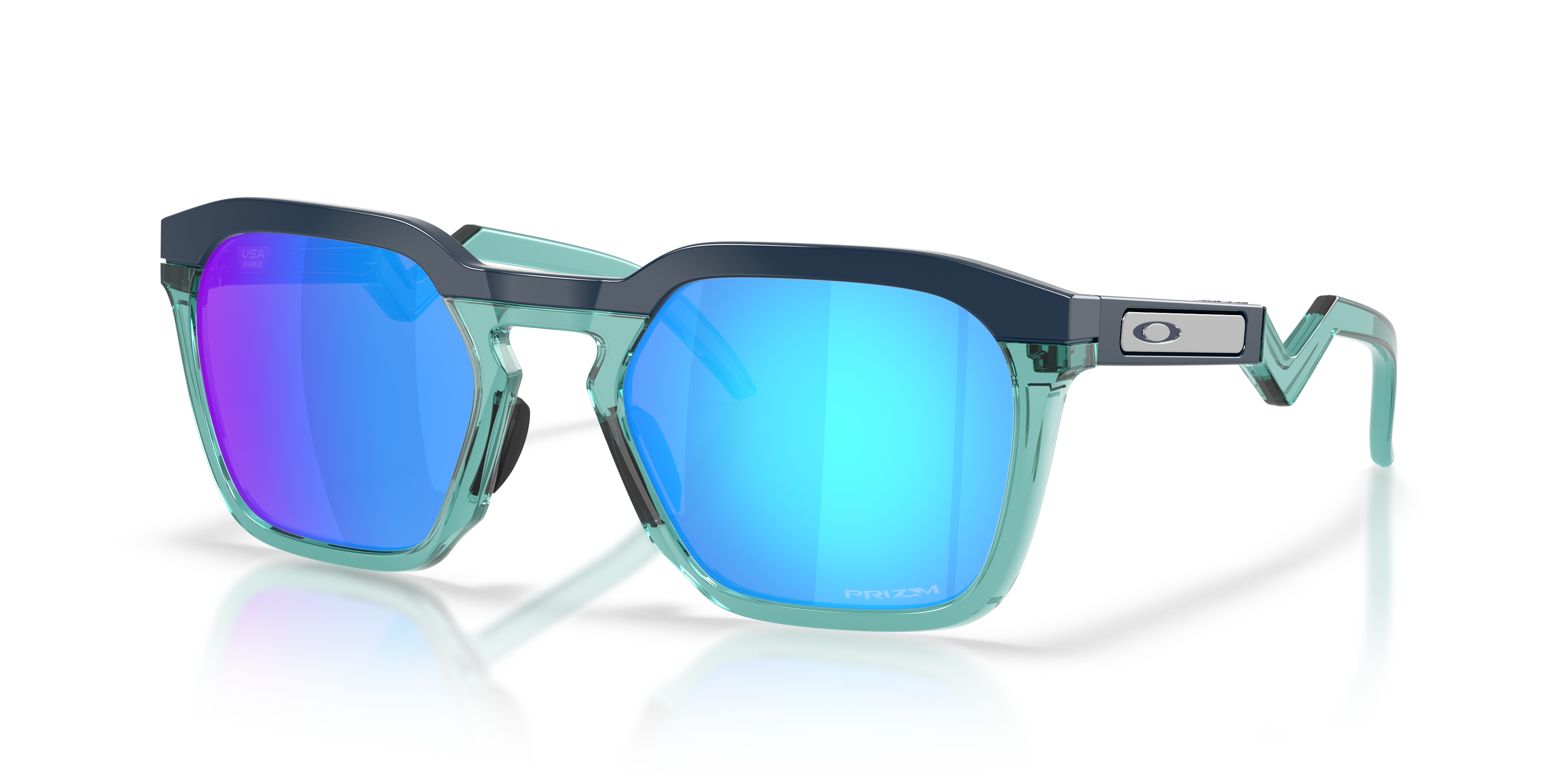 Oakley OO9533 HSTN SQ Unisex Square Prizm Sunglasses - Matte Black Frame