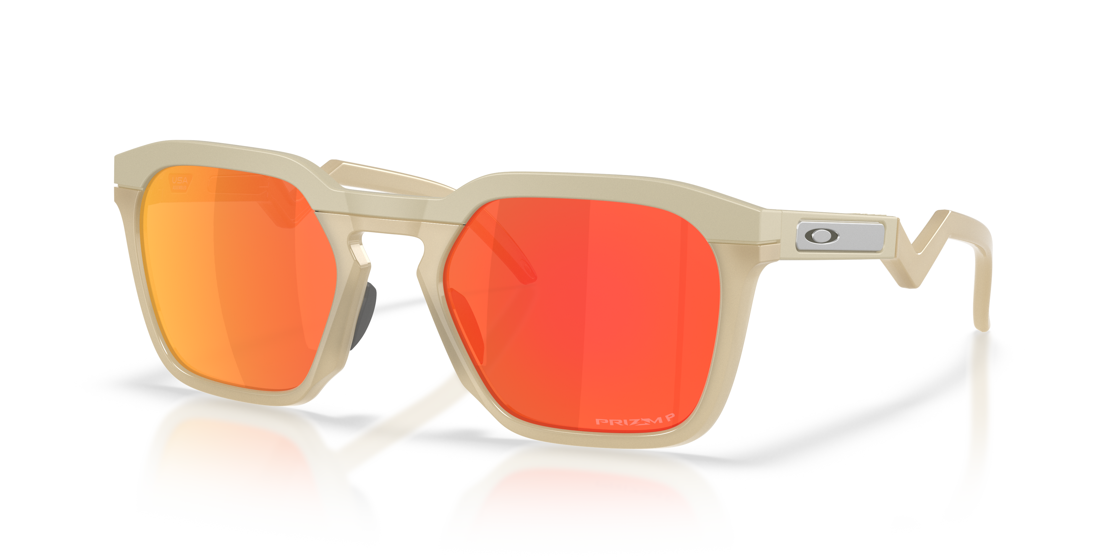 Oakley OO9533 HSTN SQ Unisex Square Prizm Sunglasses - Matte Grey Smoke Frame