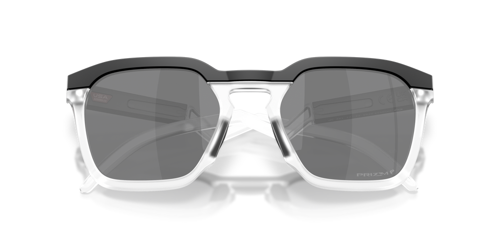 Oakley OO9533 HSTN SQ Unisex Square Prizm Sunglasses - Matte Grey Smoke Frame