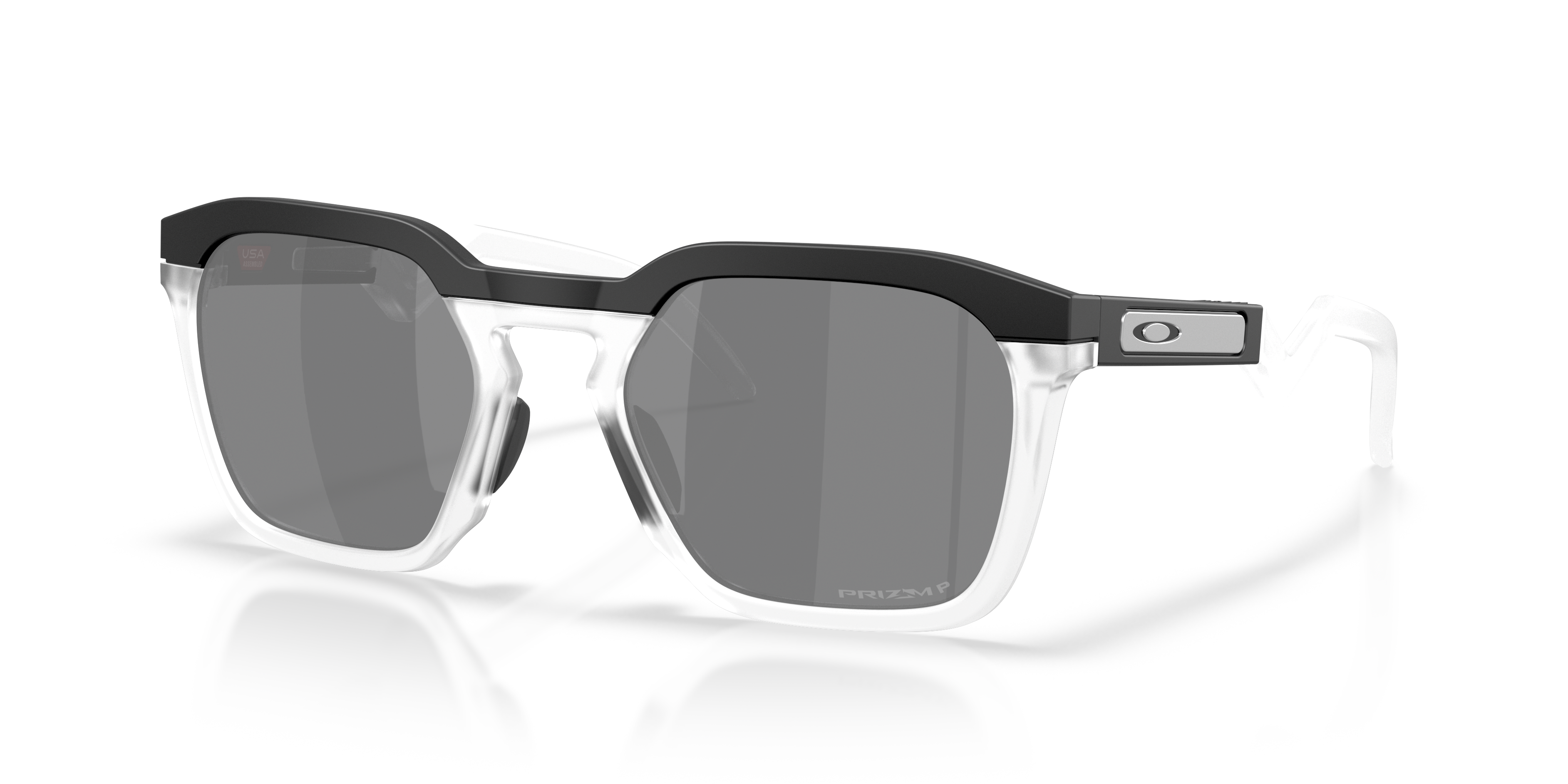 Oakley OO9533 HSTN SQ Unisex Square Prizm Sunglasses - Matte Black Frame