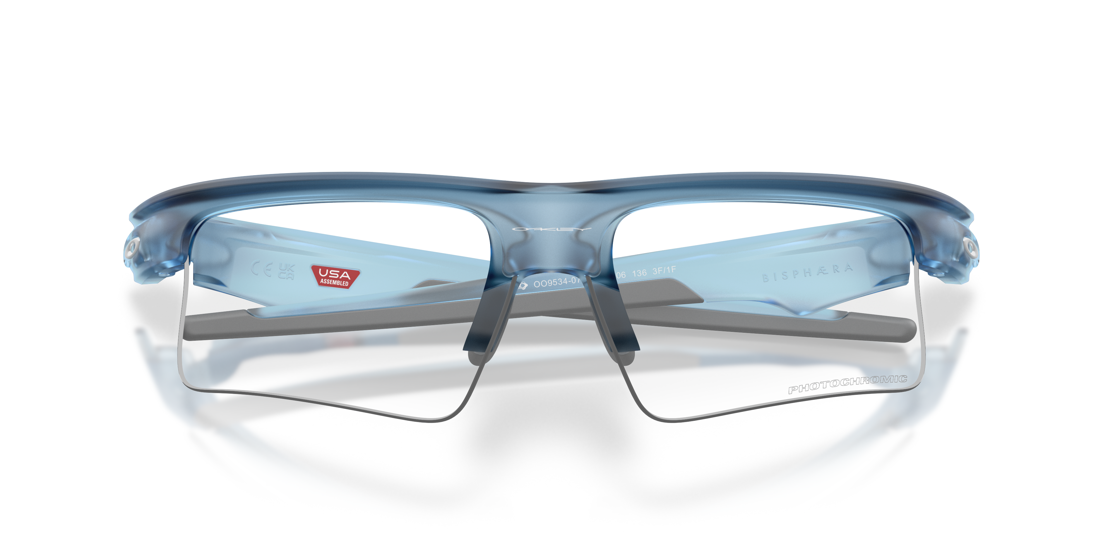 Oakley OO9534 Bisphaera Speed Unisex Prizm Sport Sunglasses - Matte Trans Stonewash Frame