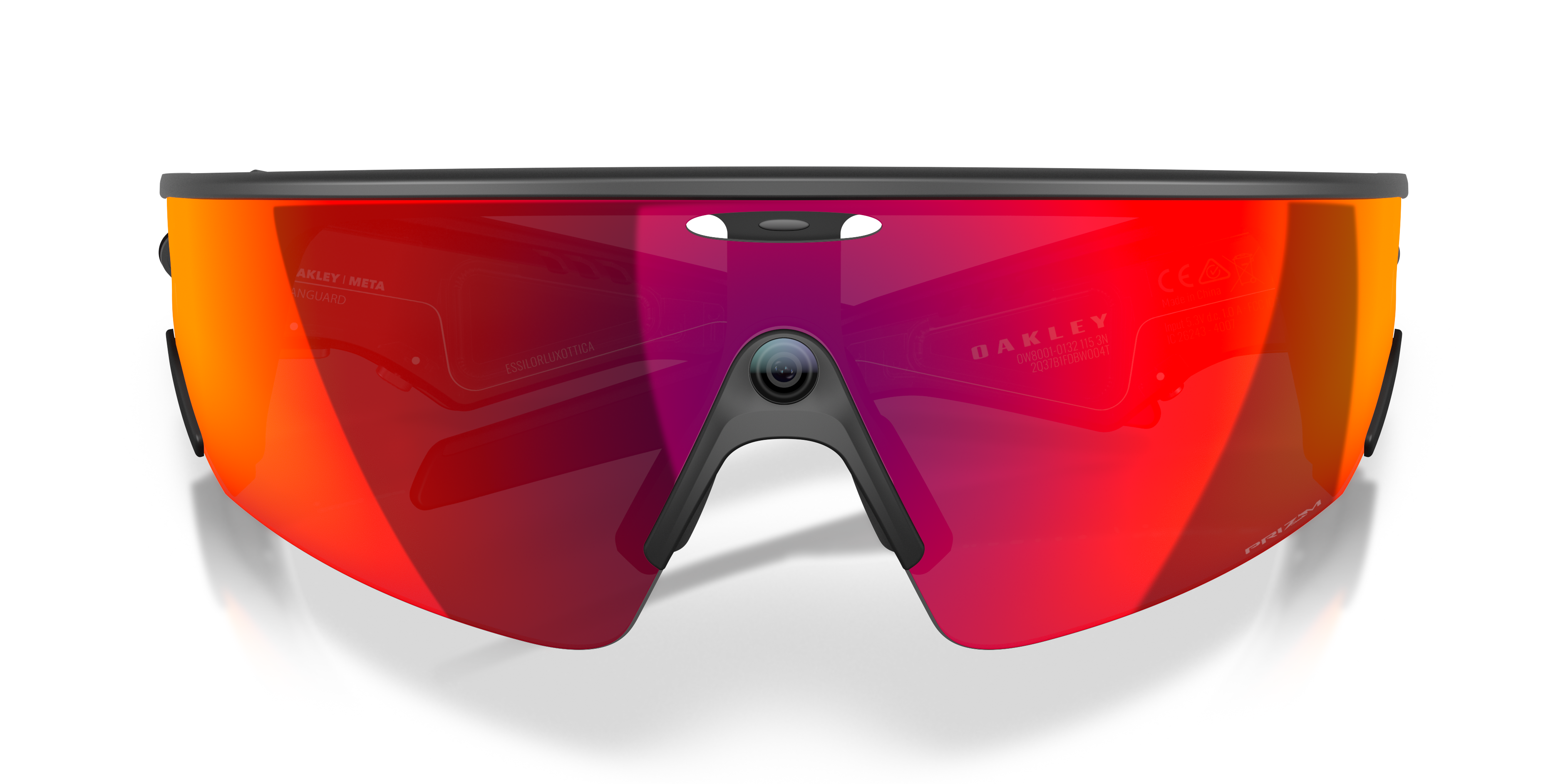 Oakley Meta Vanguard Unisex Rectangle Prizm Sunglasses - White Frame