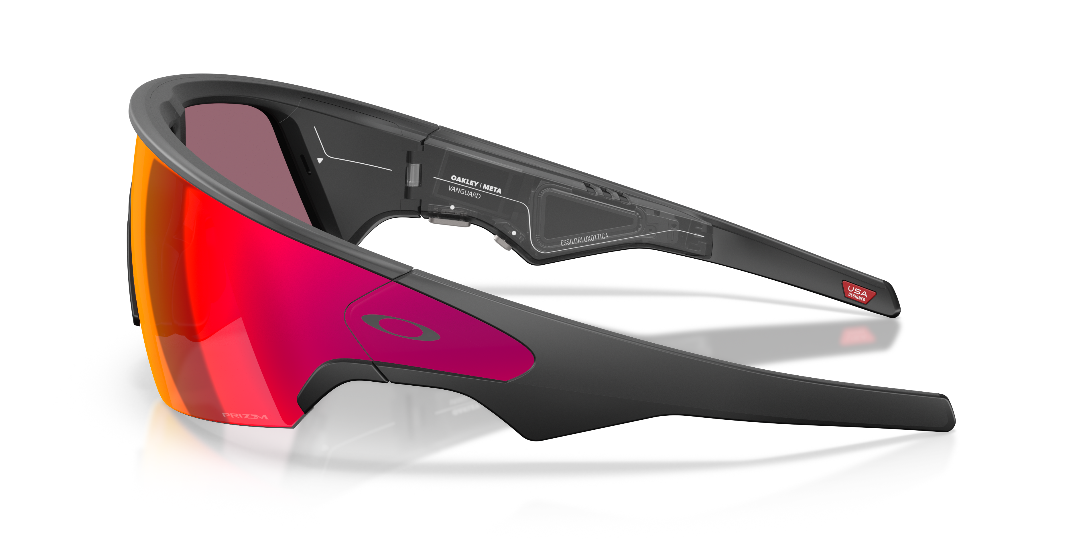 Oakley | Meta Meta Vanguard Unisex Rectangle Prizm Sunglasses - Black Frame