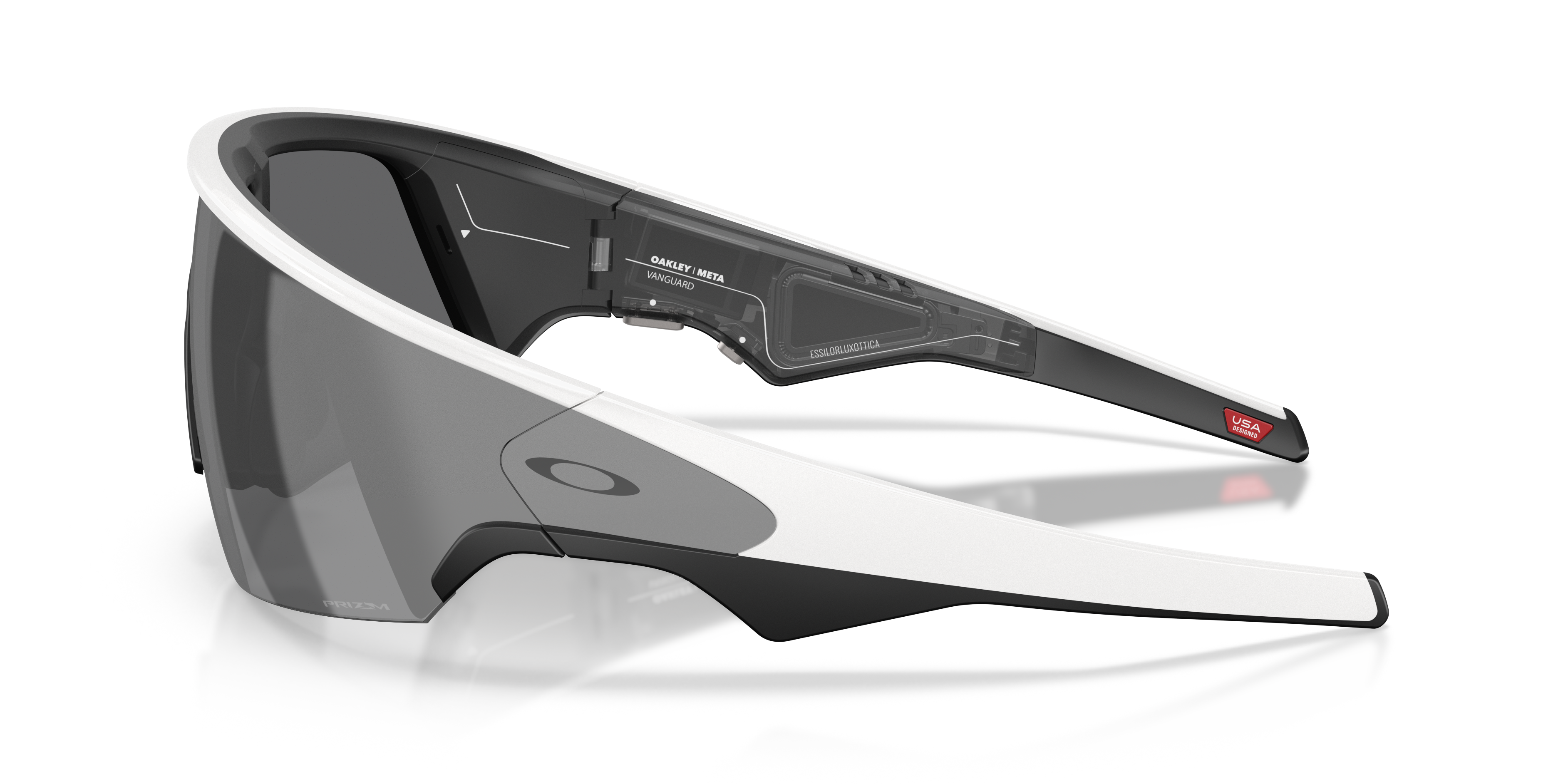 Oakley | Meta Meta Vanguard Unisex Rectangle Prizm Sunglasses - White Frame